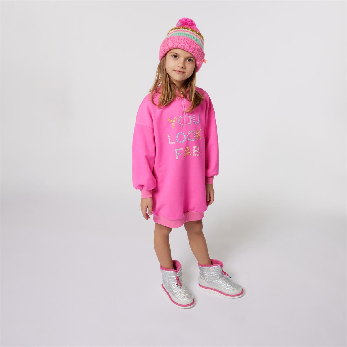 Girls Pink Logo Dress