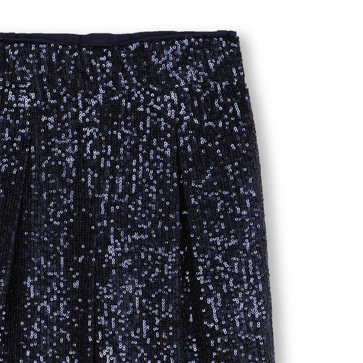 Girls Dark Blue Glitter Trousers