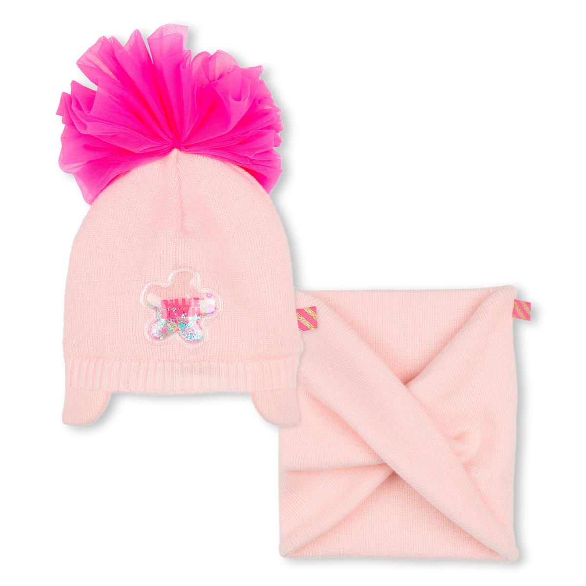 Girls Light Pink Hat & Scarf Set