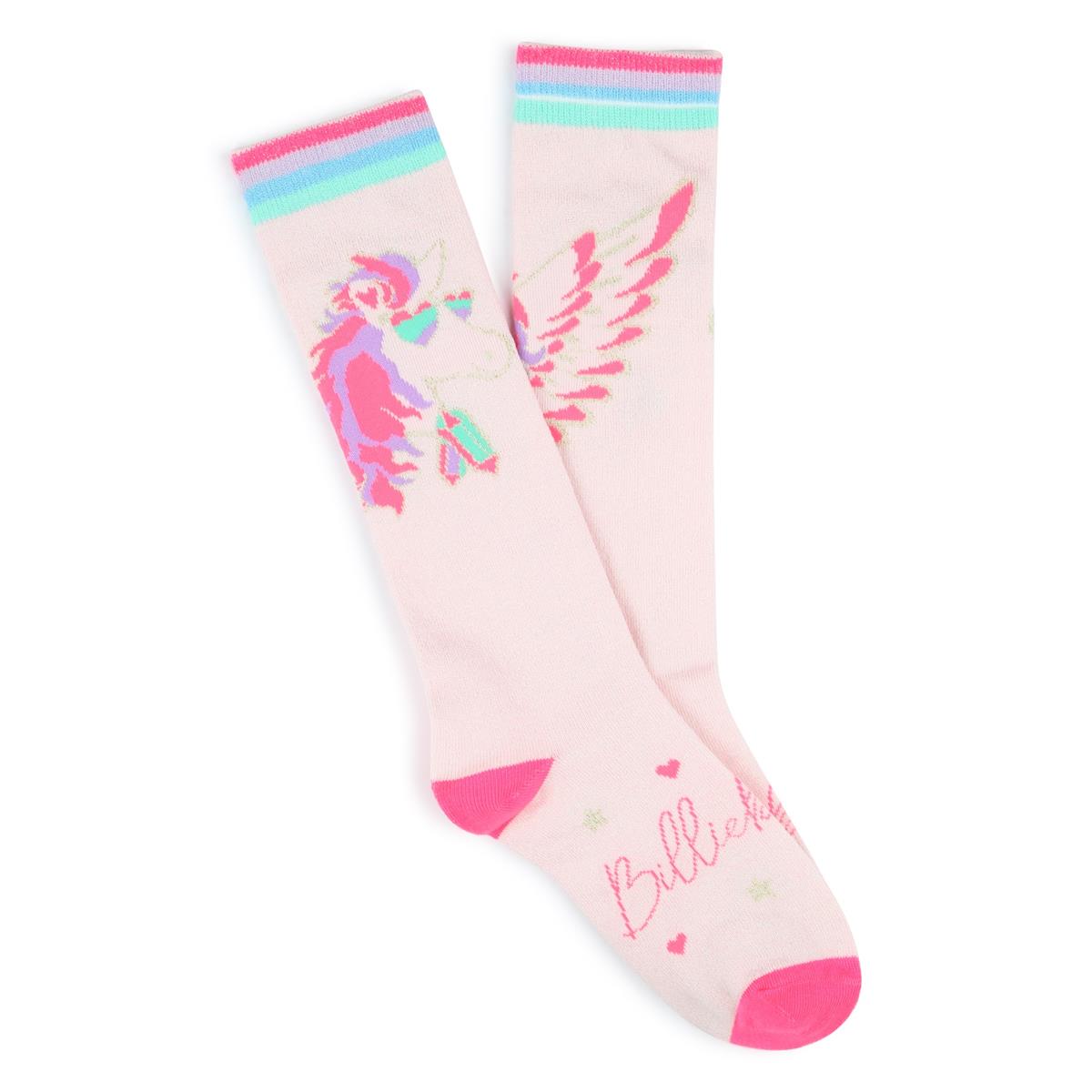 Girls Pink Cotton Socks