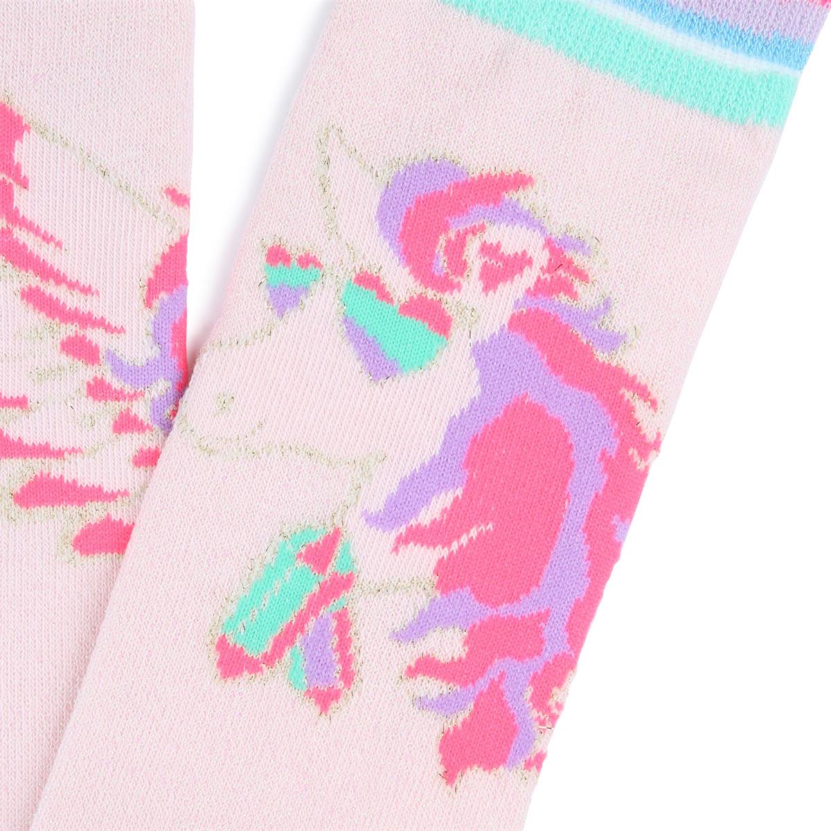 Girls Pink Cotton Socks