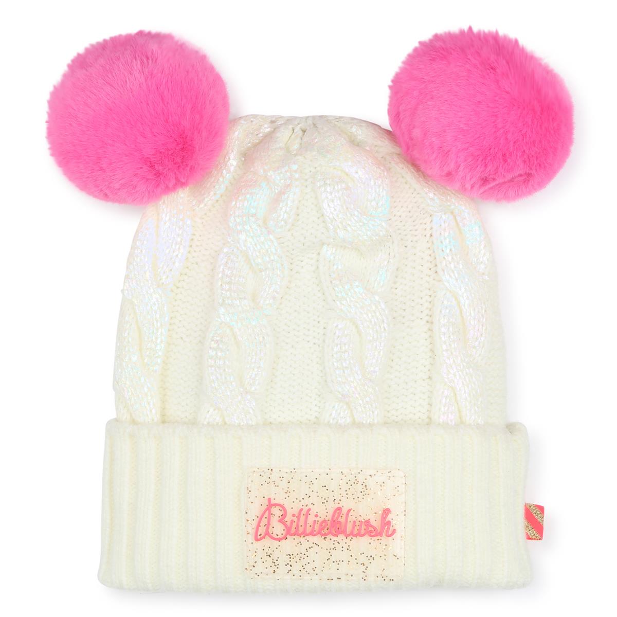 Girls White Knit Hat