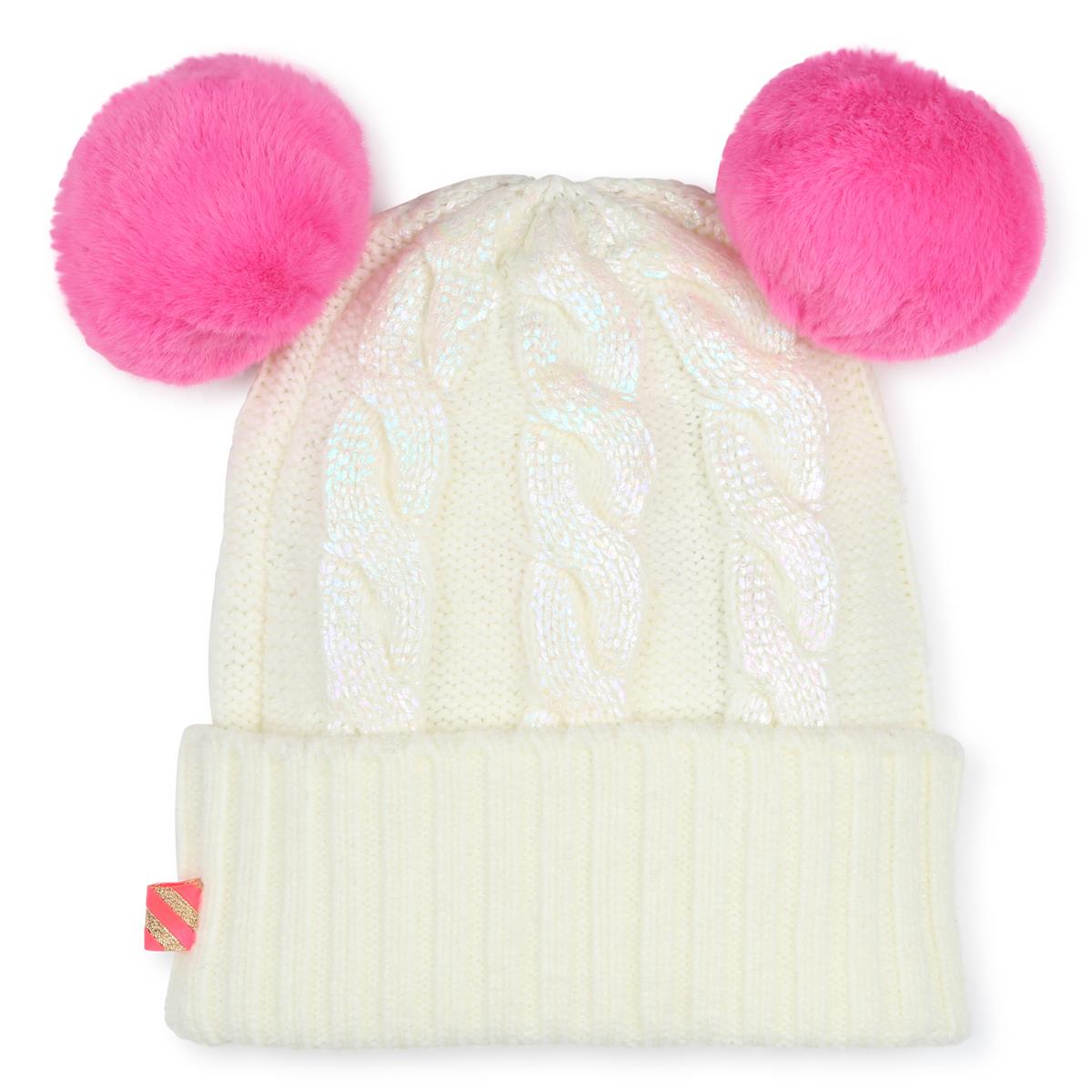 Girls White Knit Hat