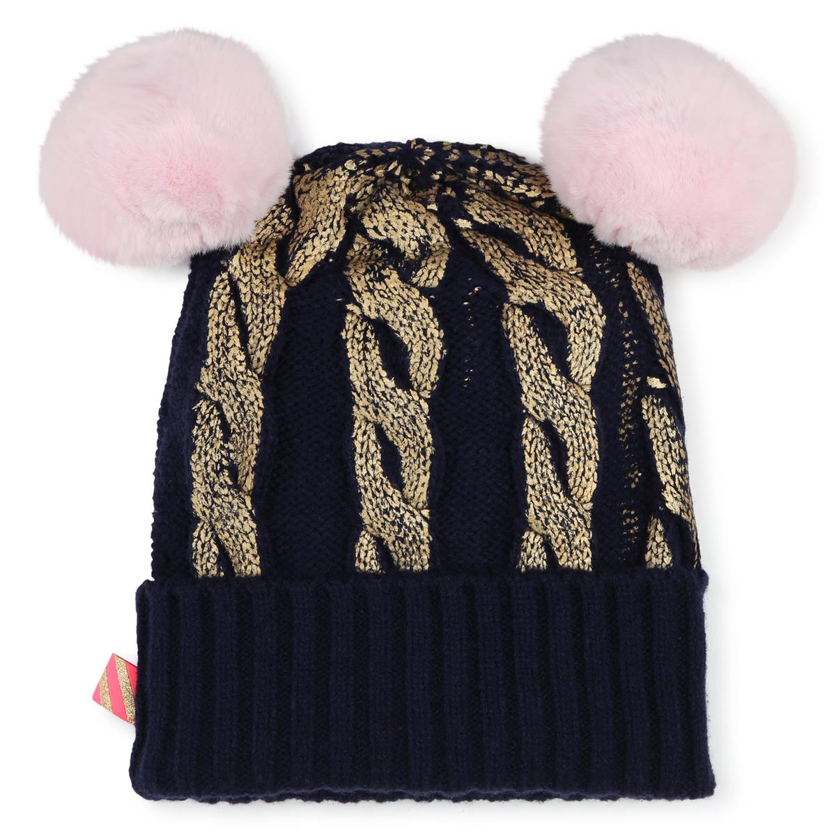 Girls Dark Blue Knit Hat