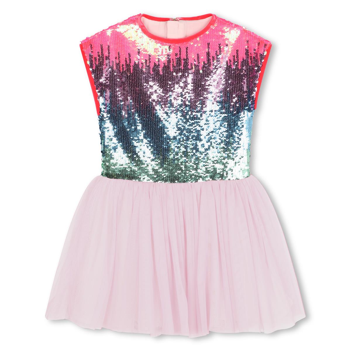 Girls Multicolor Sequin Dress