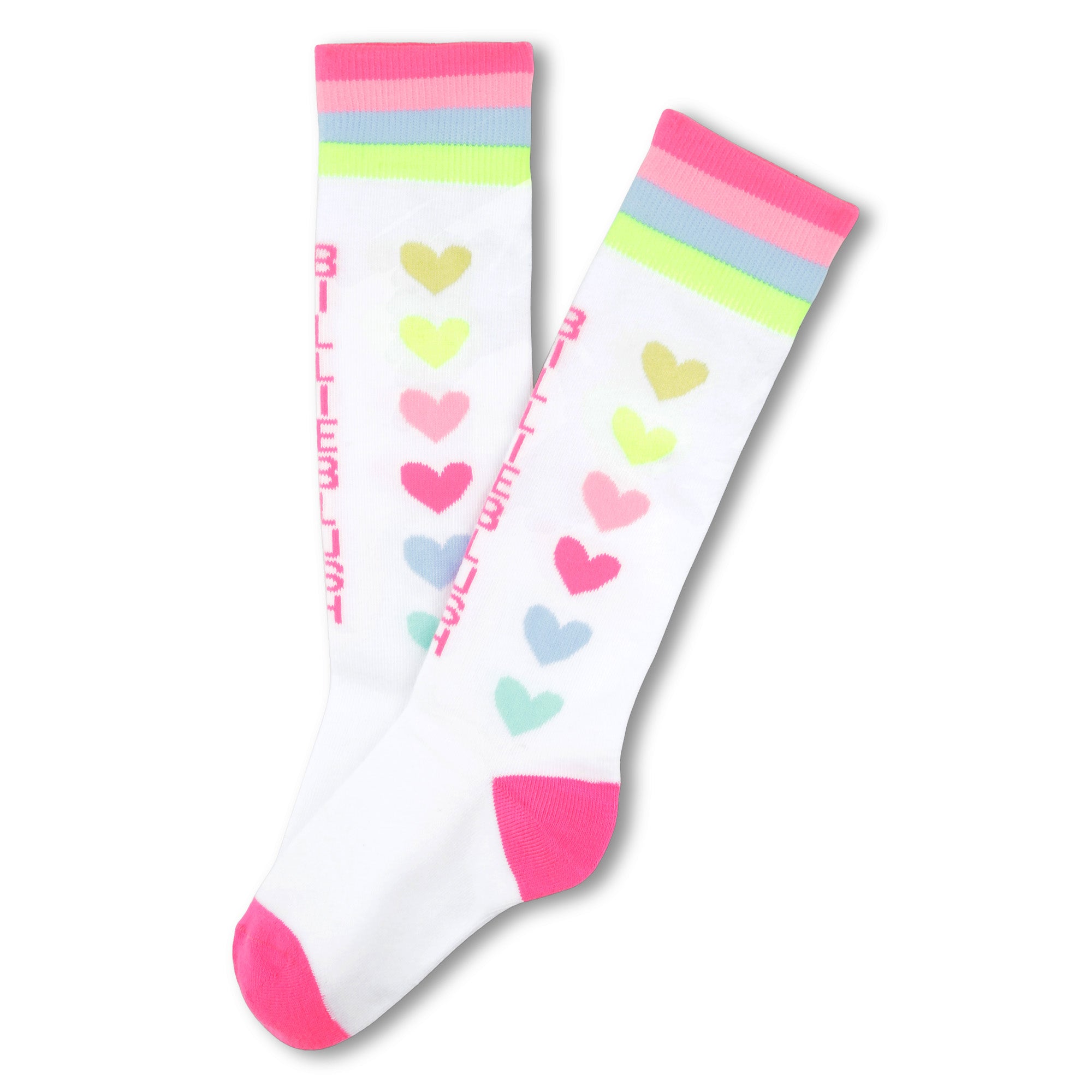 Girls White Heart Cotton Socks