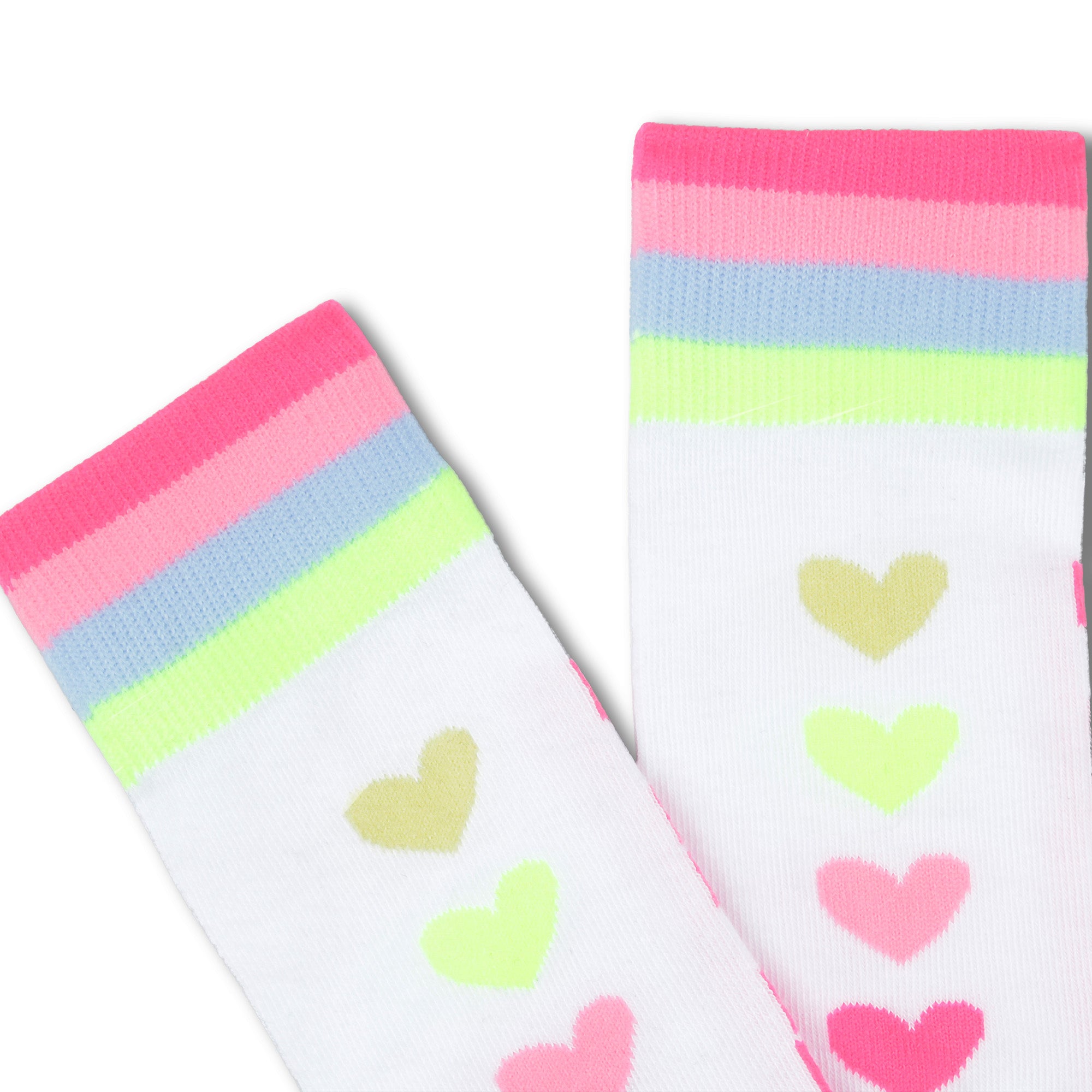 Girls White Heart Cotton Socks