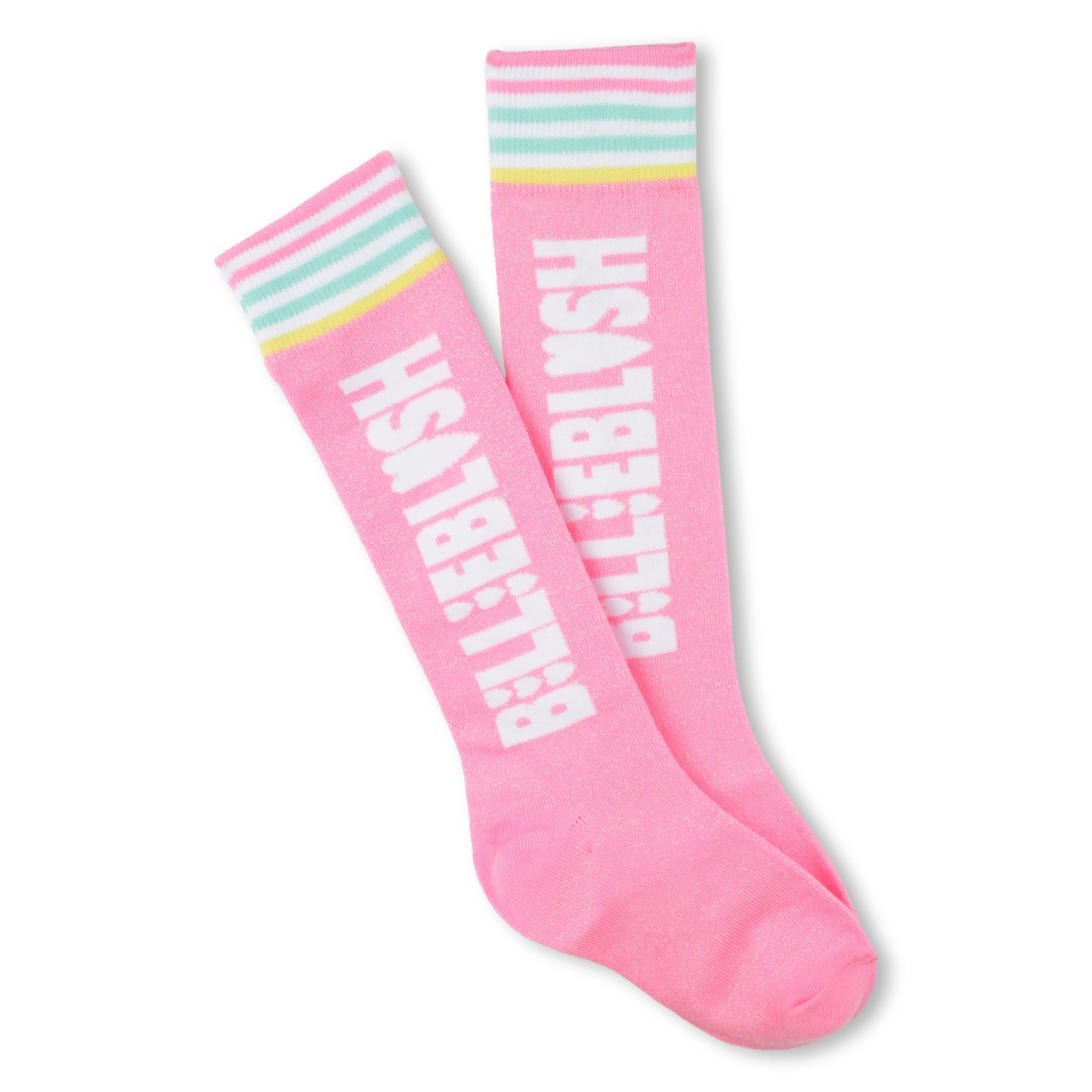 Girls Pink & White Cotton Socks Set(2 Pack)