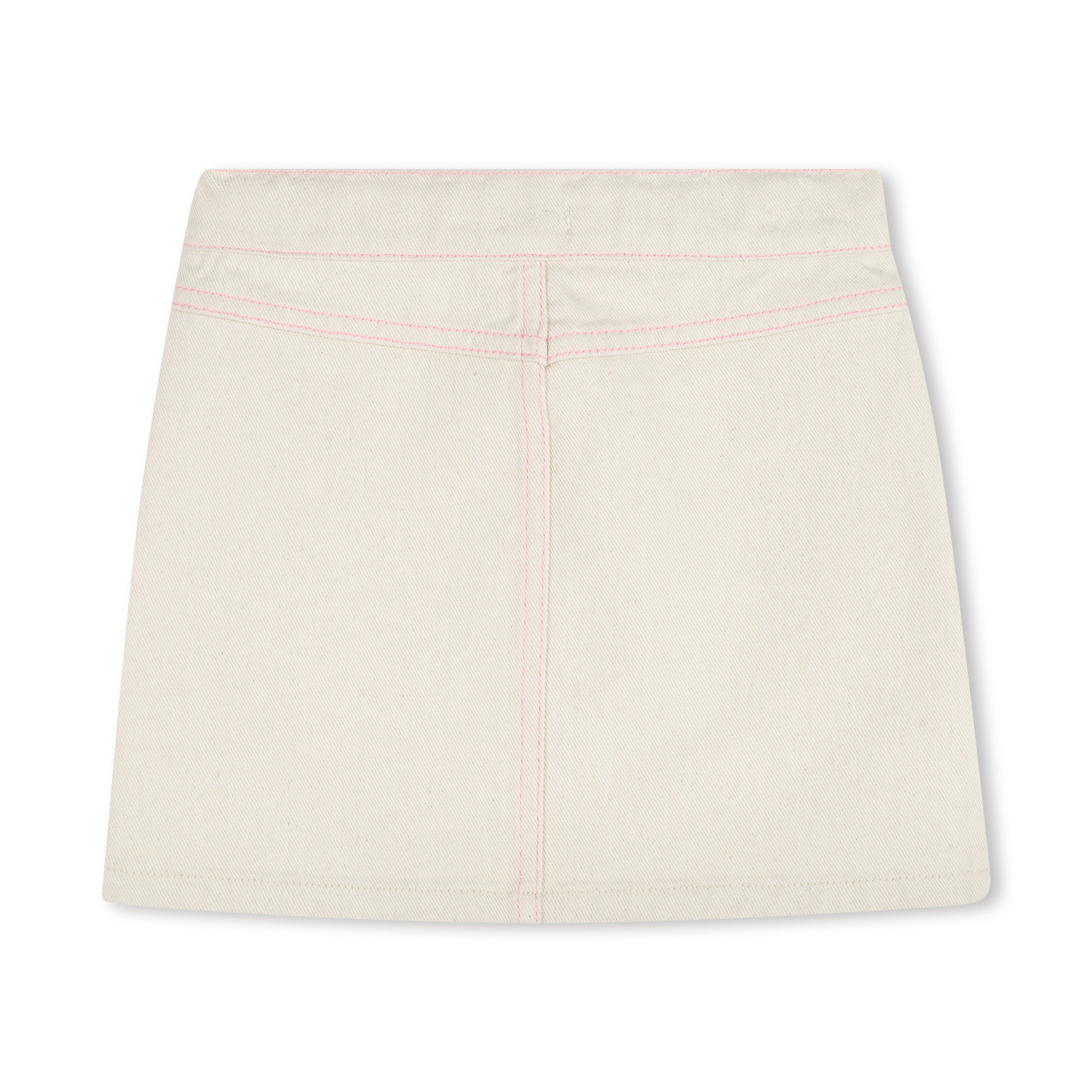 Girls White Cotton Skirt