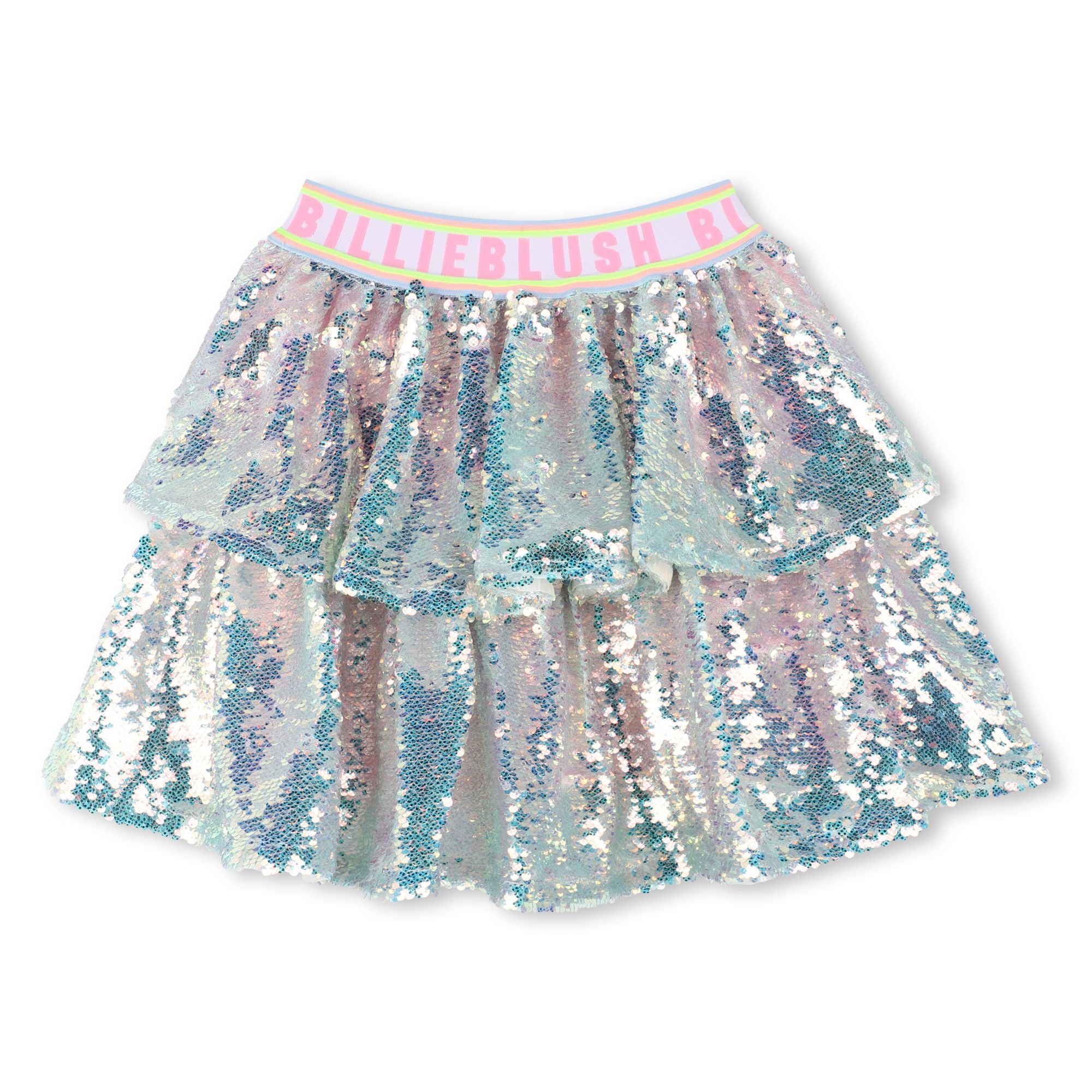 Girls Silver Sequin Skirt