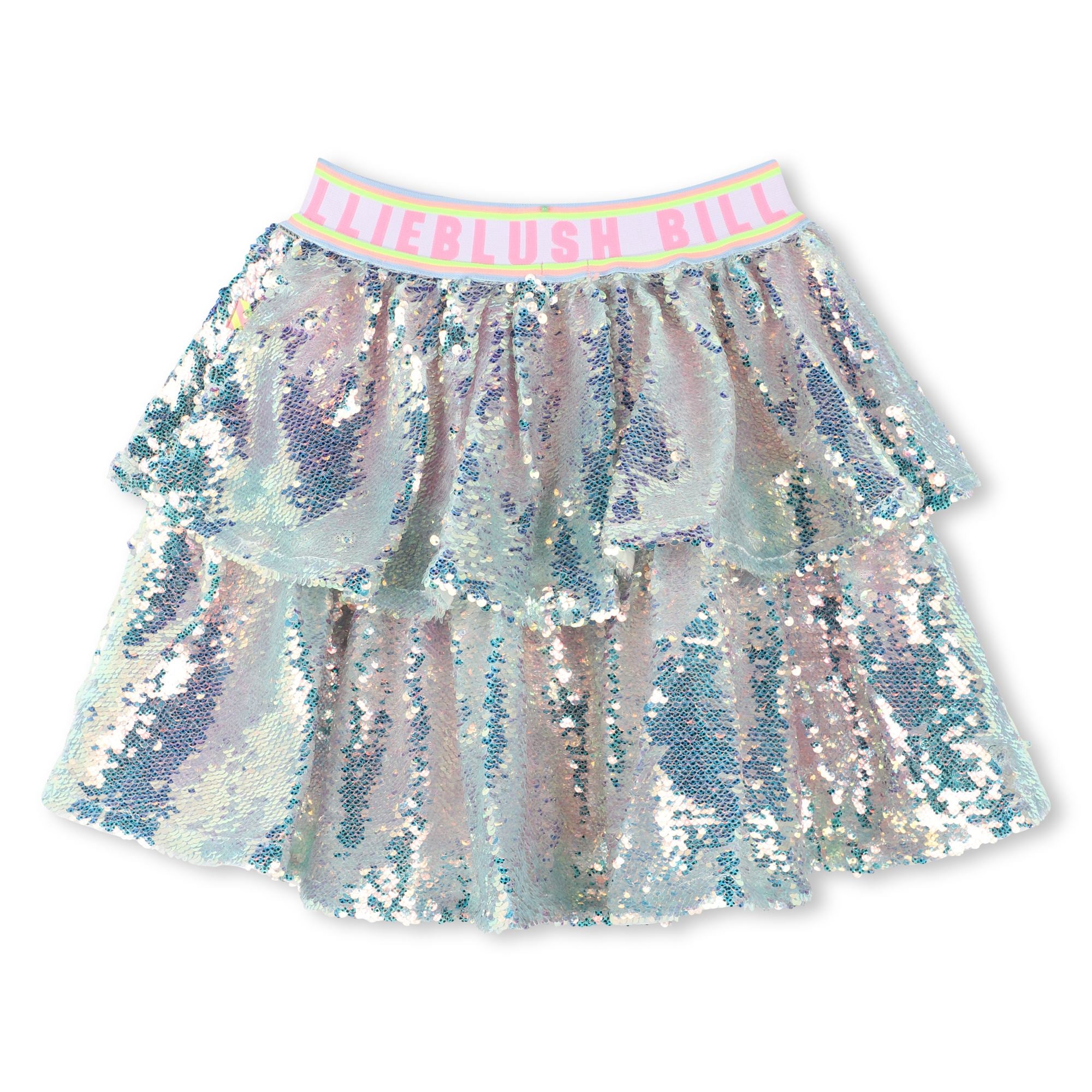 Girls Silver Sequin Skirt