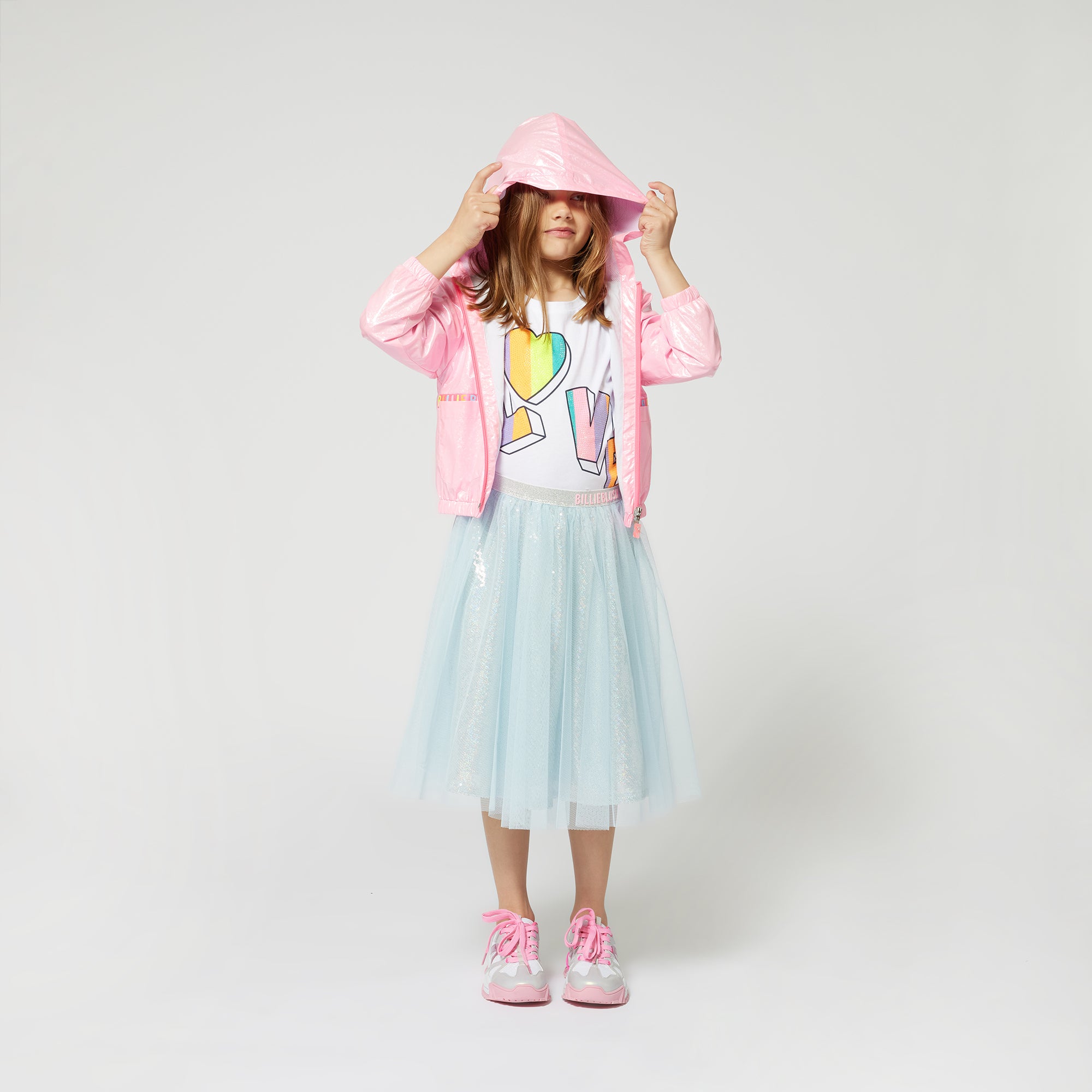 Girls Pink Hooded Jacket