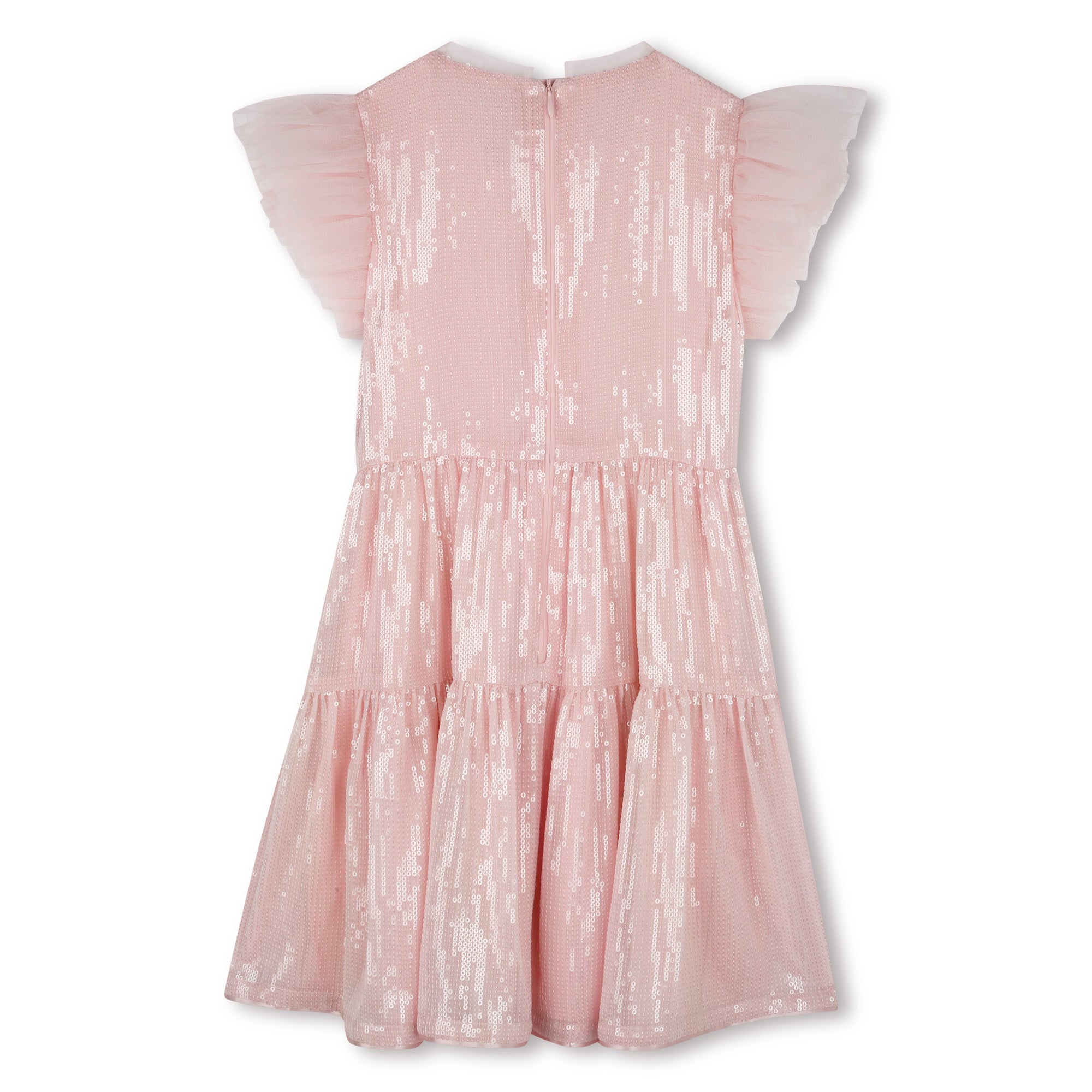 Girls Pink Sequin Tulle Dress