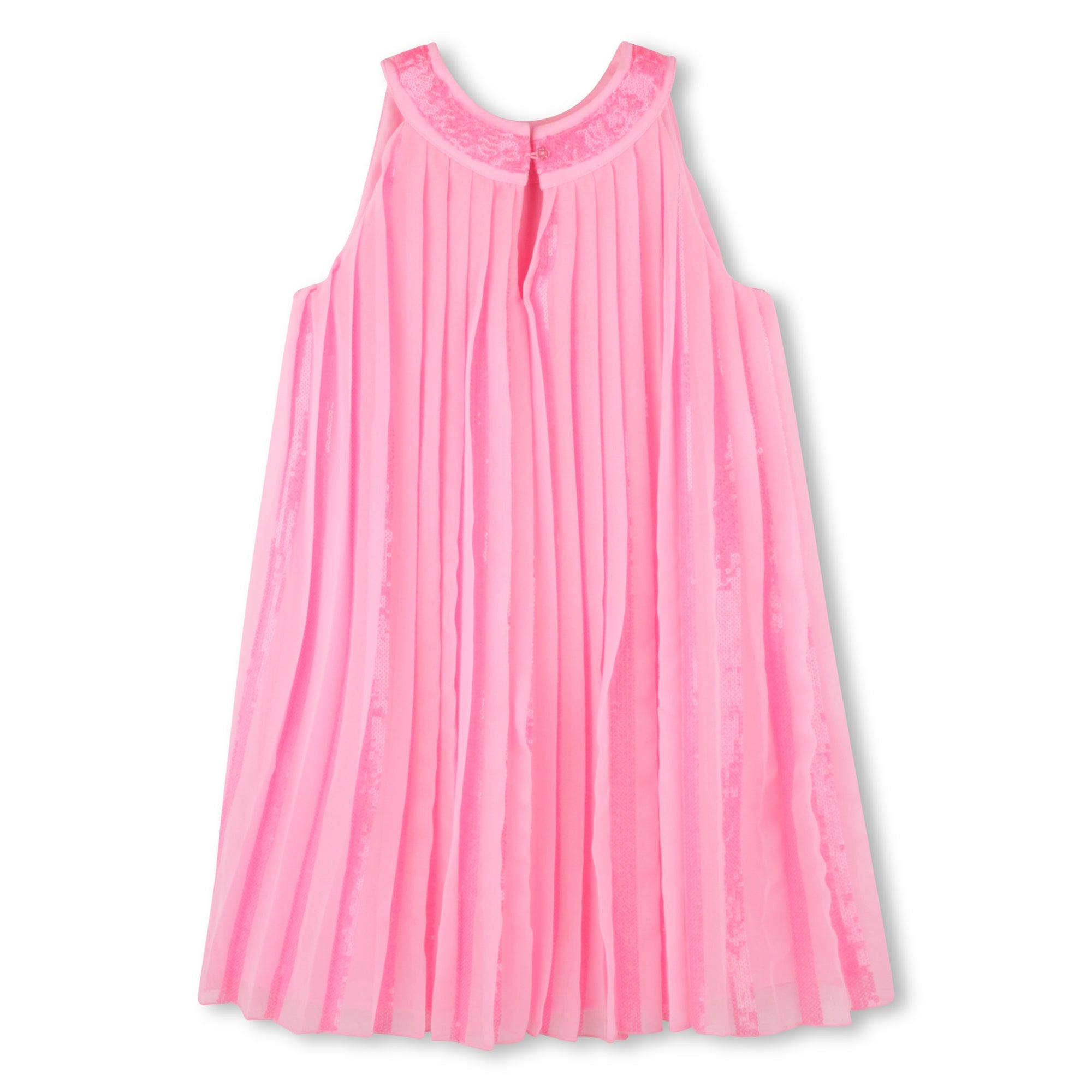 Girls Pink Pleated Dress