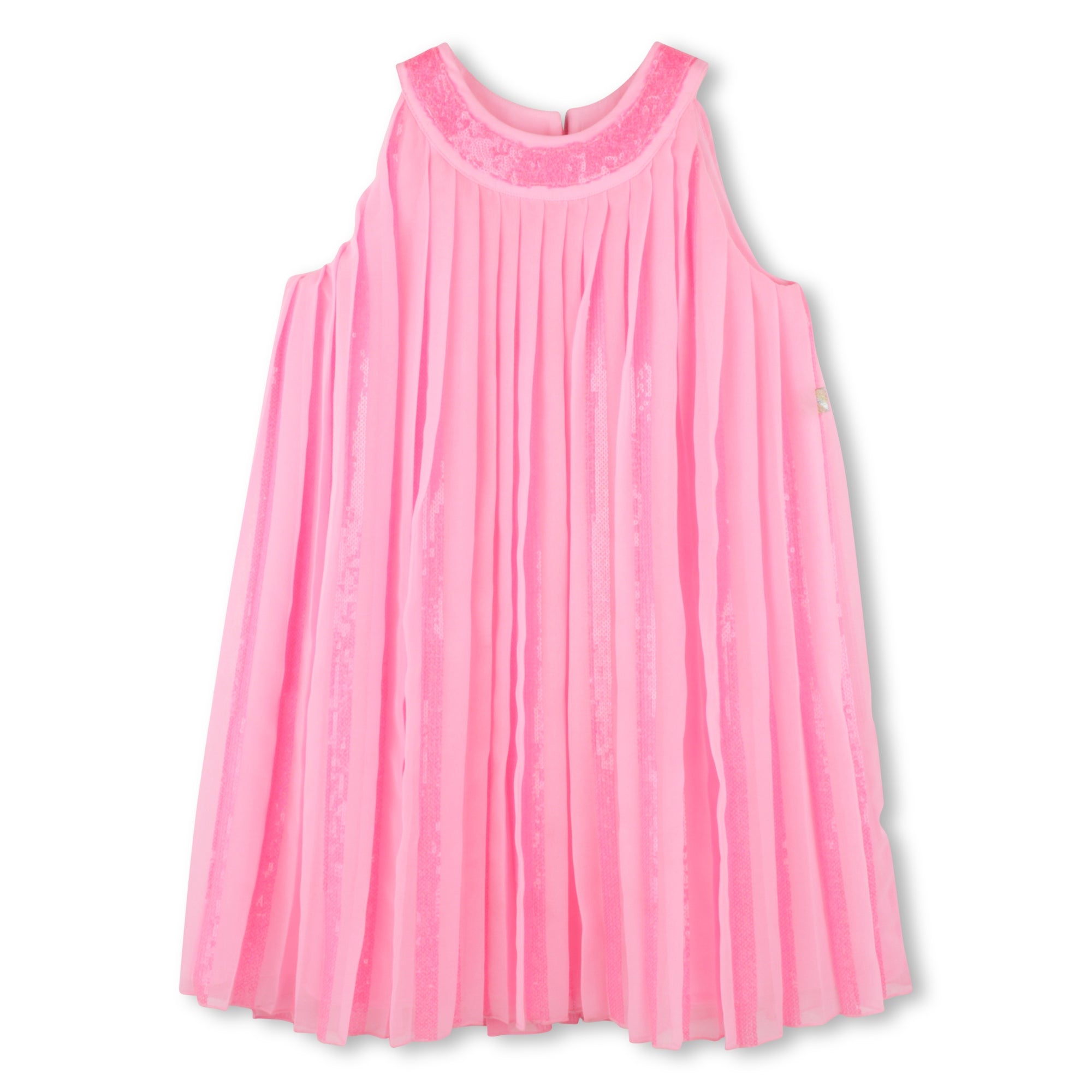 Girls Pink Pleated Dress