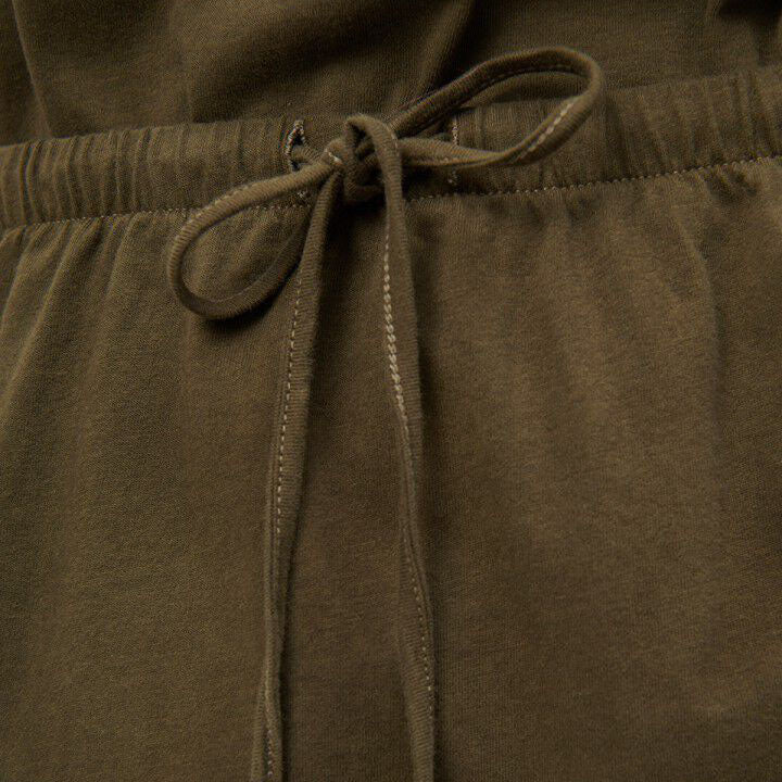 Women Olive Cotton Skirt