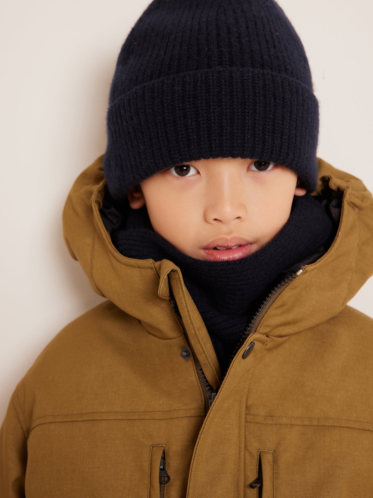 Boys Navy Cashmere Hat