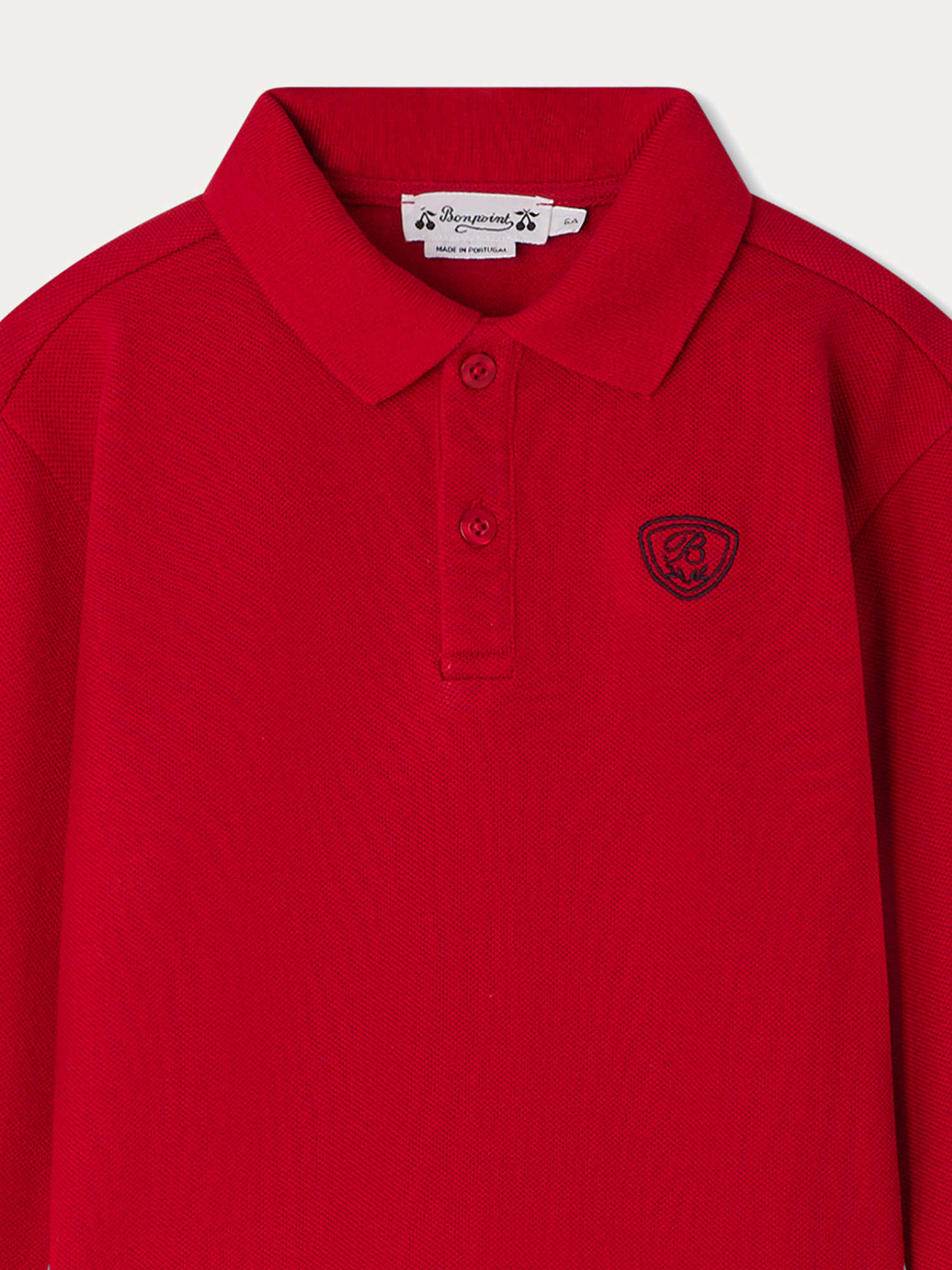 Boys Red Cotton Polo Shirt