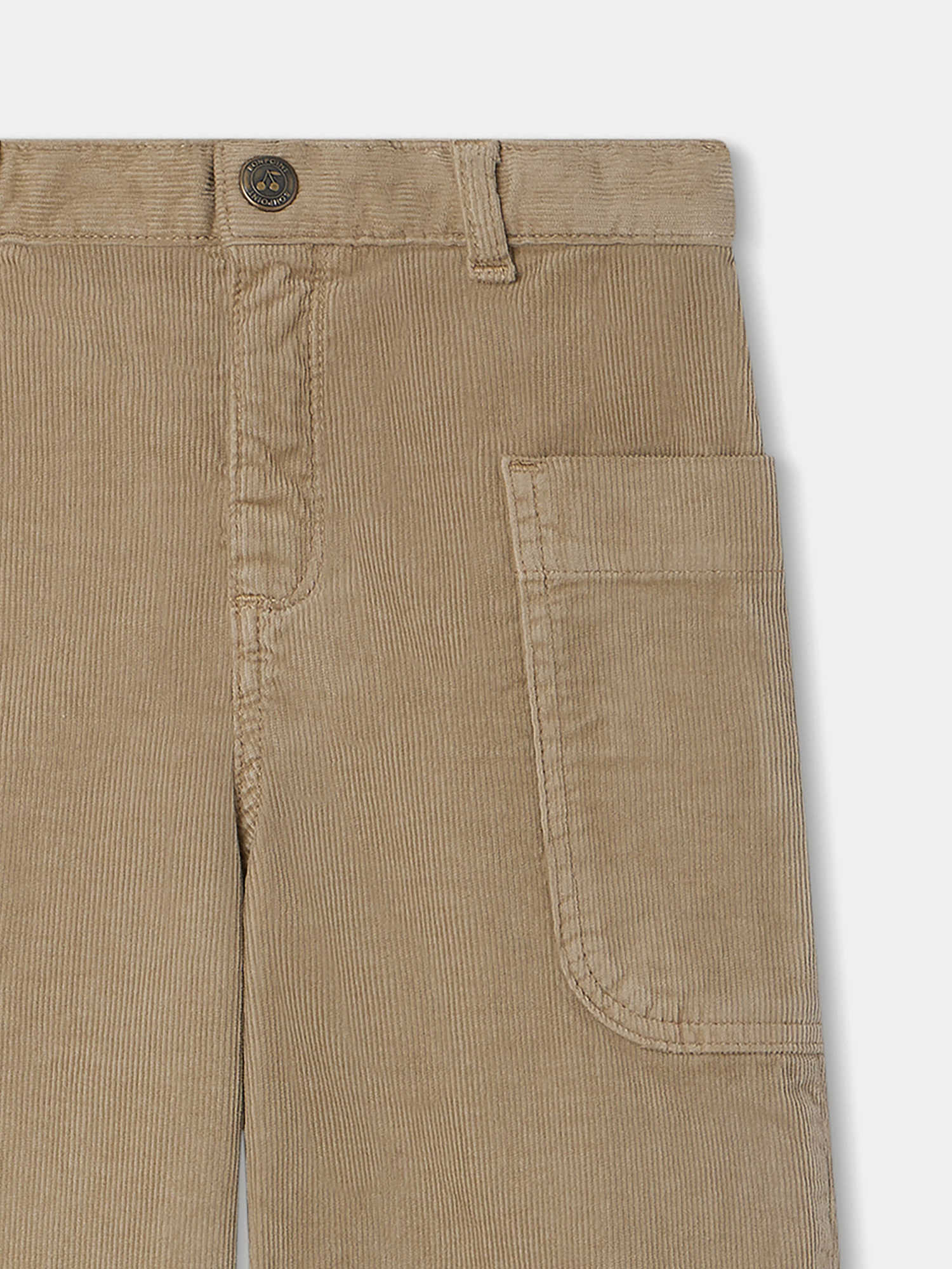 Girls Beige Corduroy Trousers