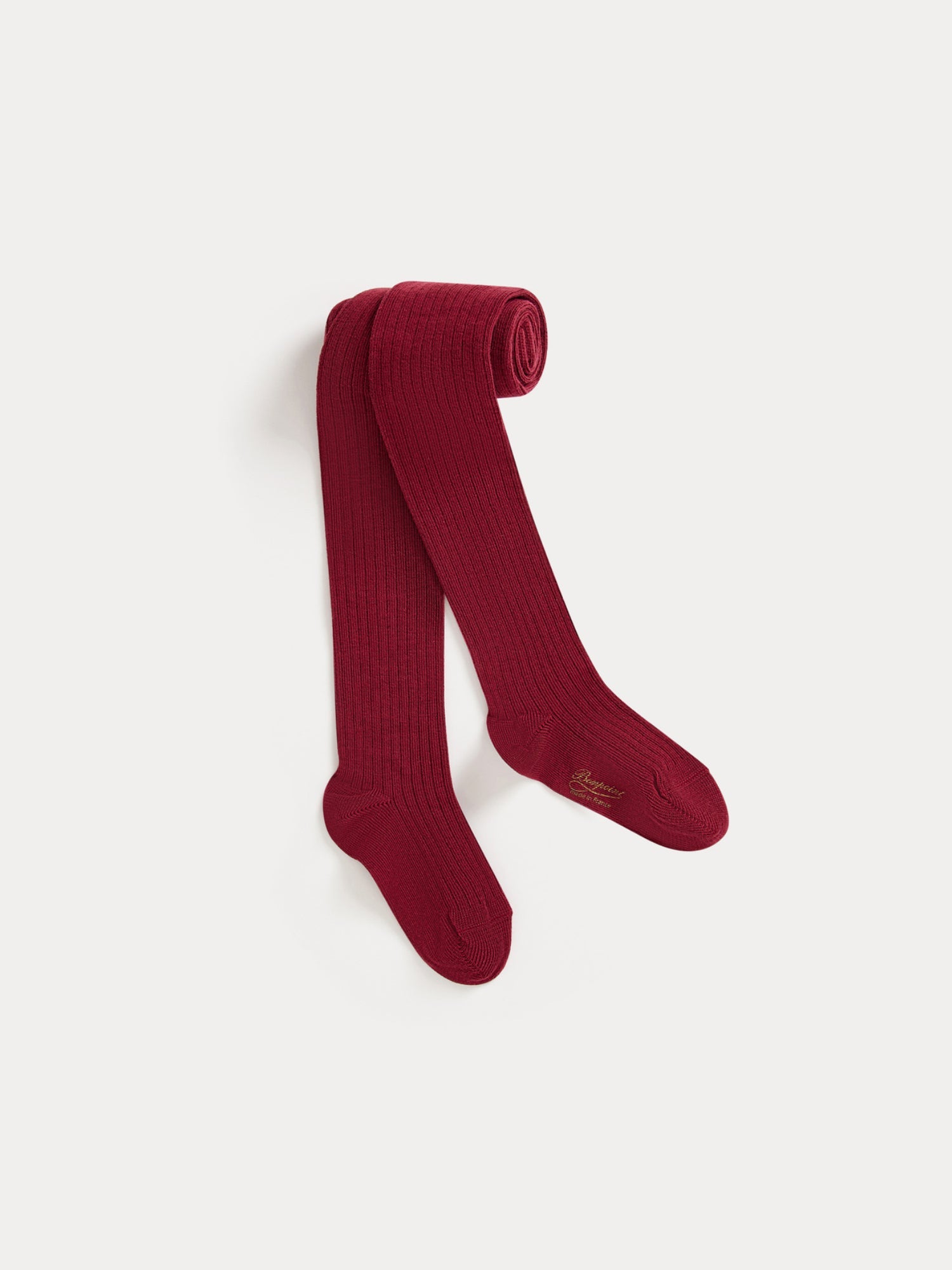 Girls Wine Red Cotton Tights