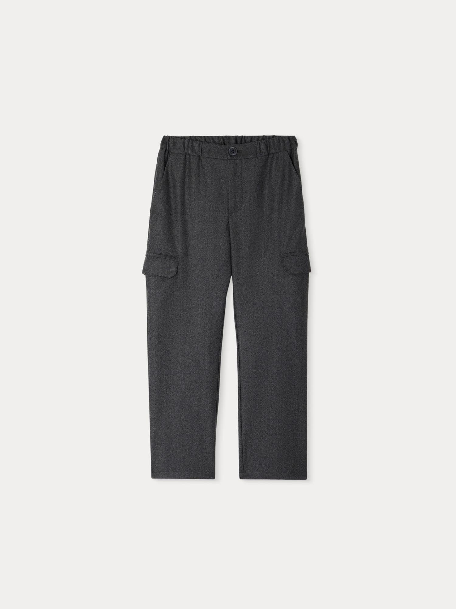 Boys Grey Wool Trousers