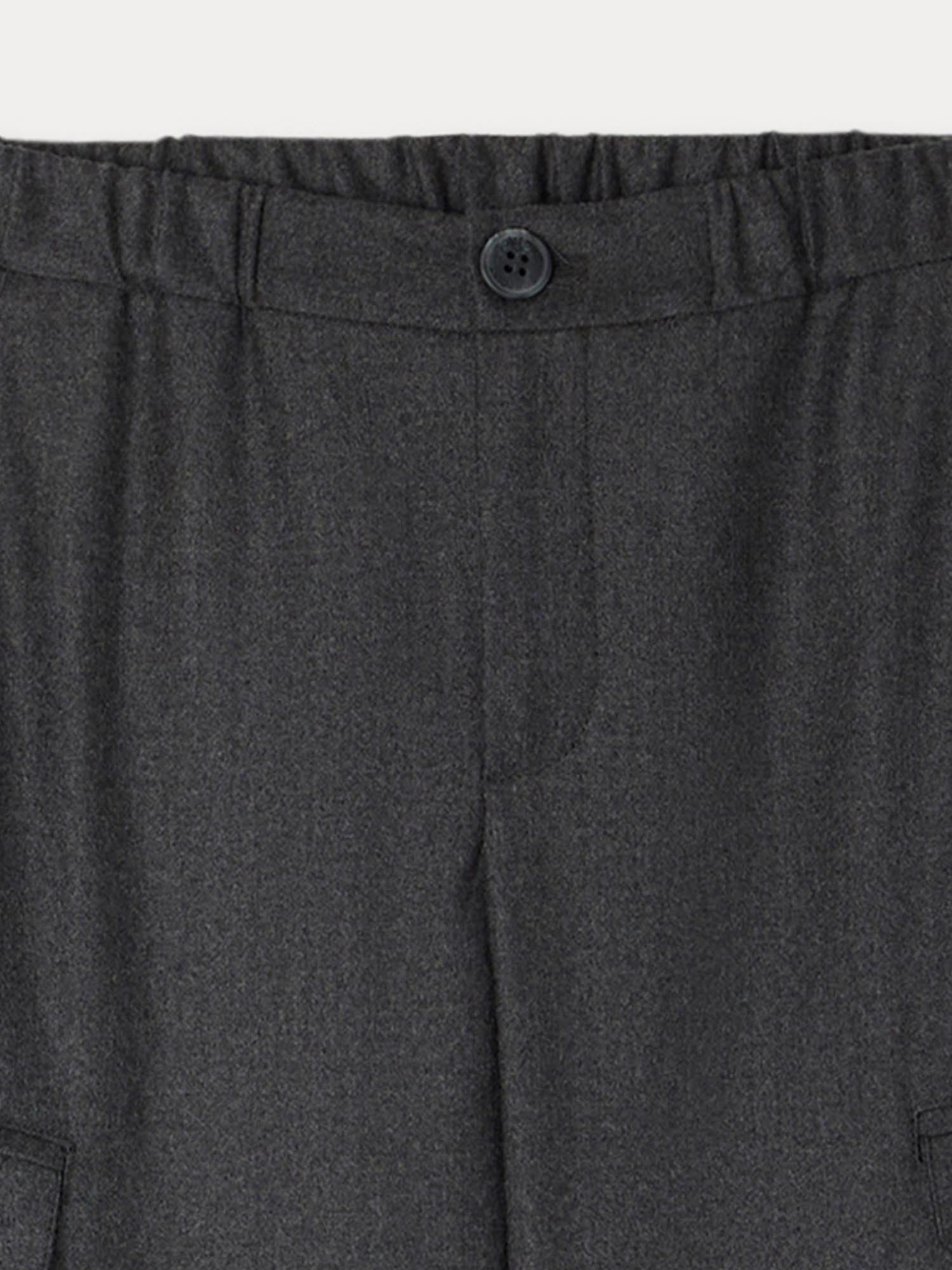 Boys Grey Wool Trousers