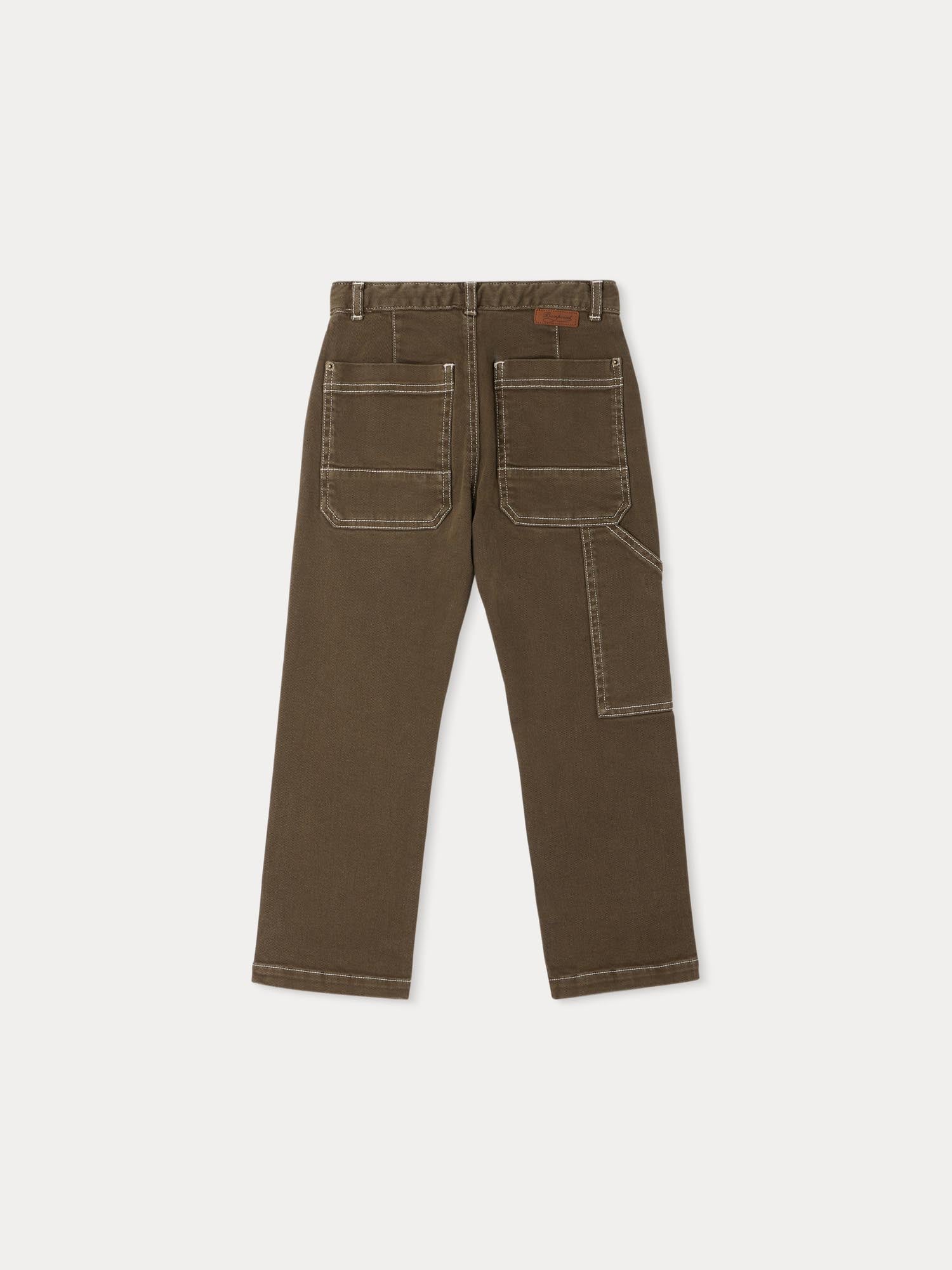 Boys Khaki Cotton Trousers