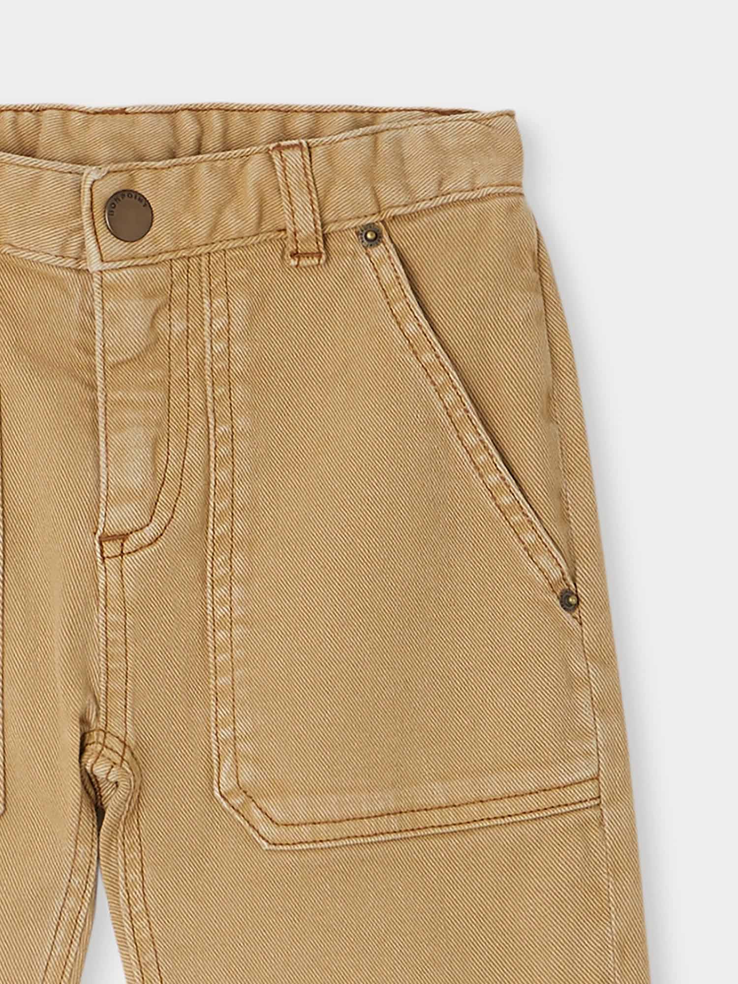 Boys Beige Cotton Trousers