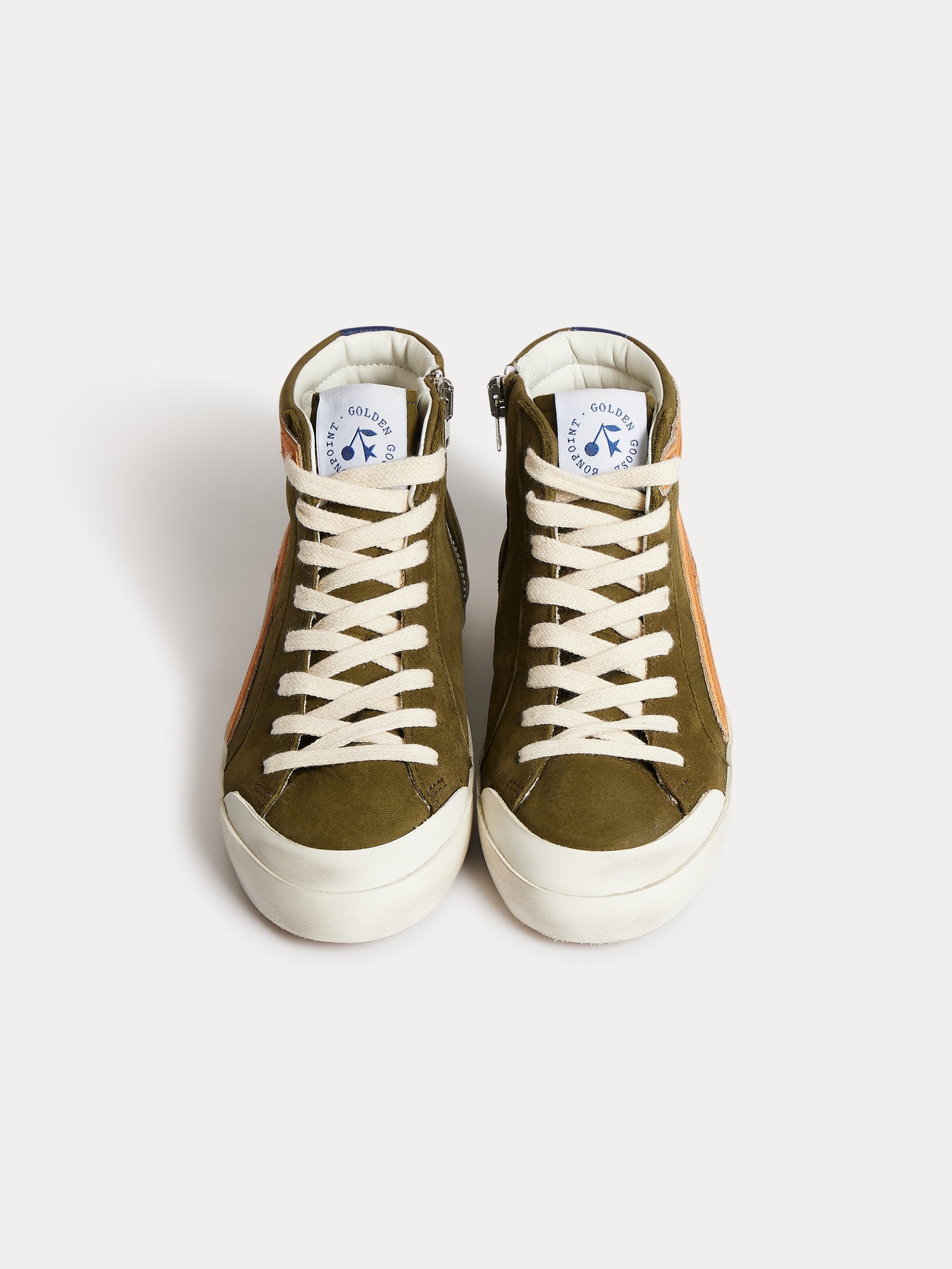 Boys Khaki Baskets Shoes(Bonpoint x Golden Goose)