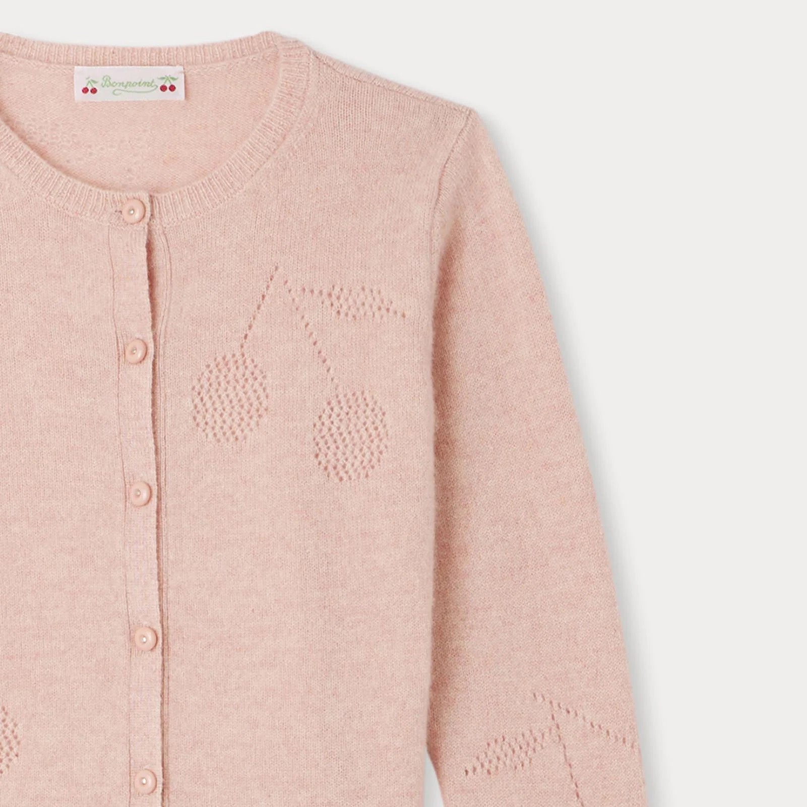 Girls Pink Cashmere Cardigan