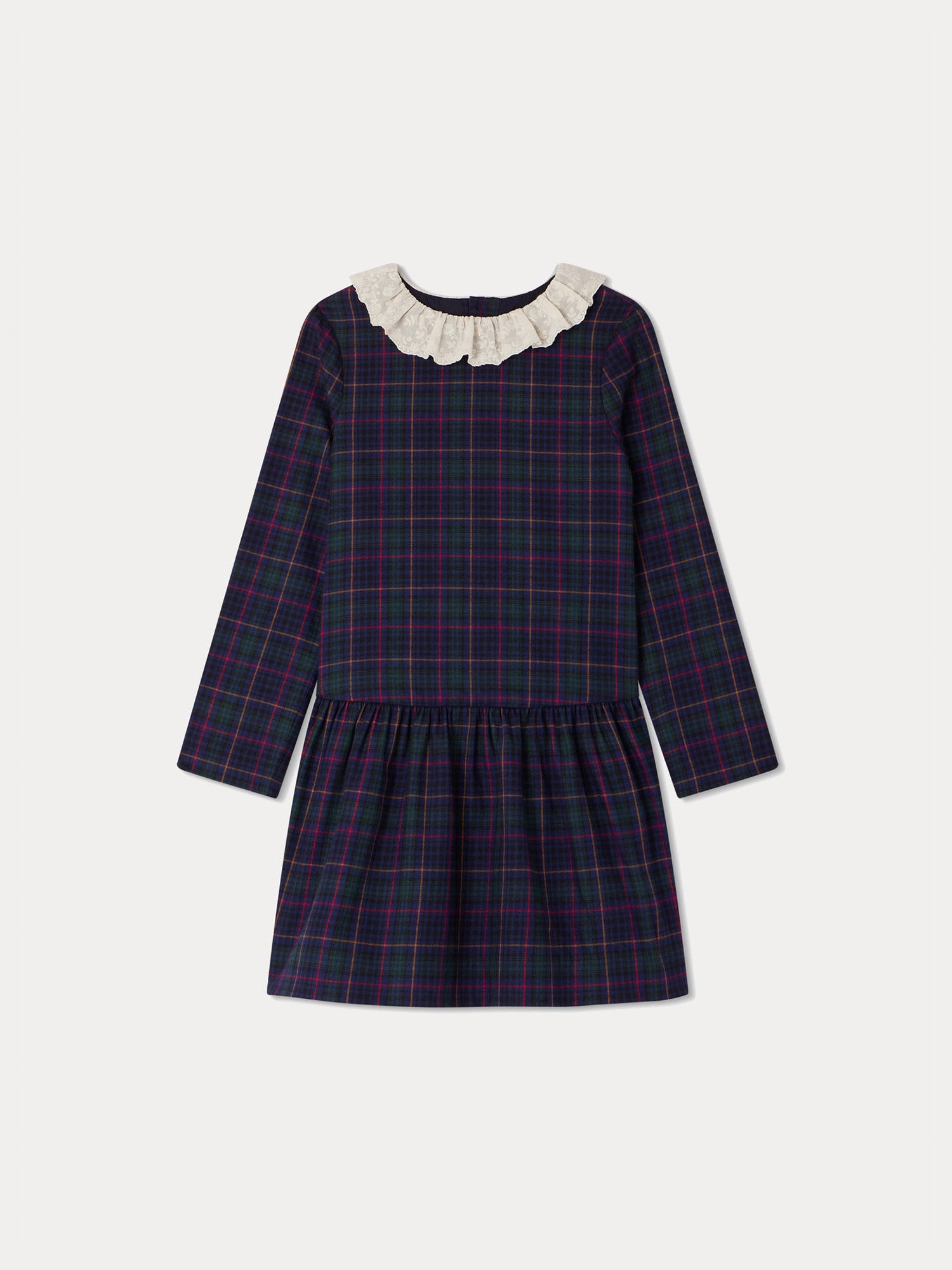 Girls Dark Blue Cotton Dress