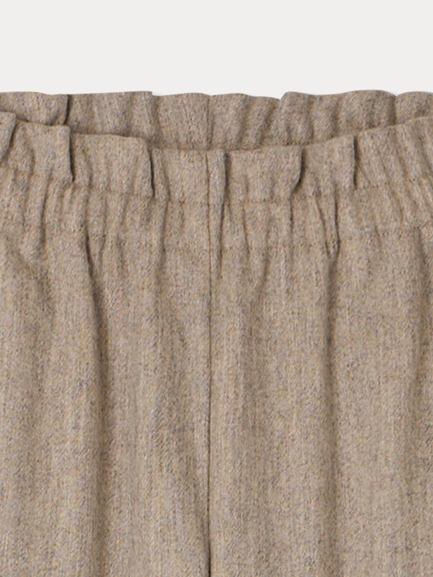 Girls Beige Grey Wool Trousers