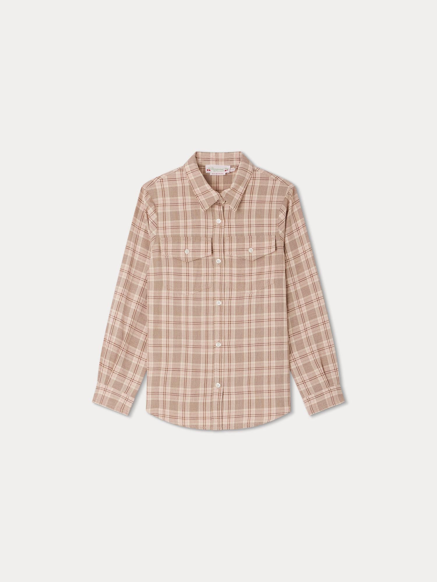 Girls Rose Check Shirt