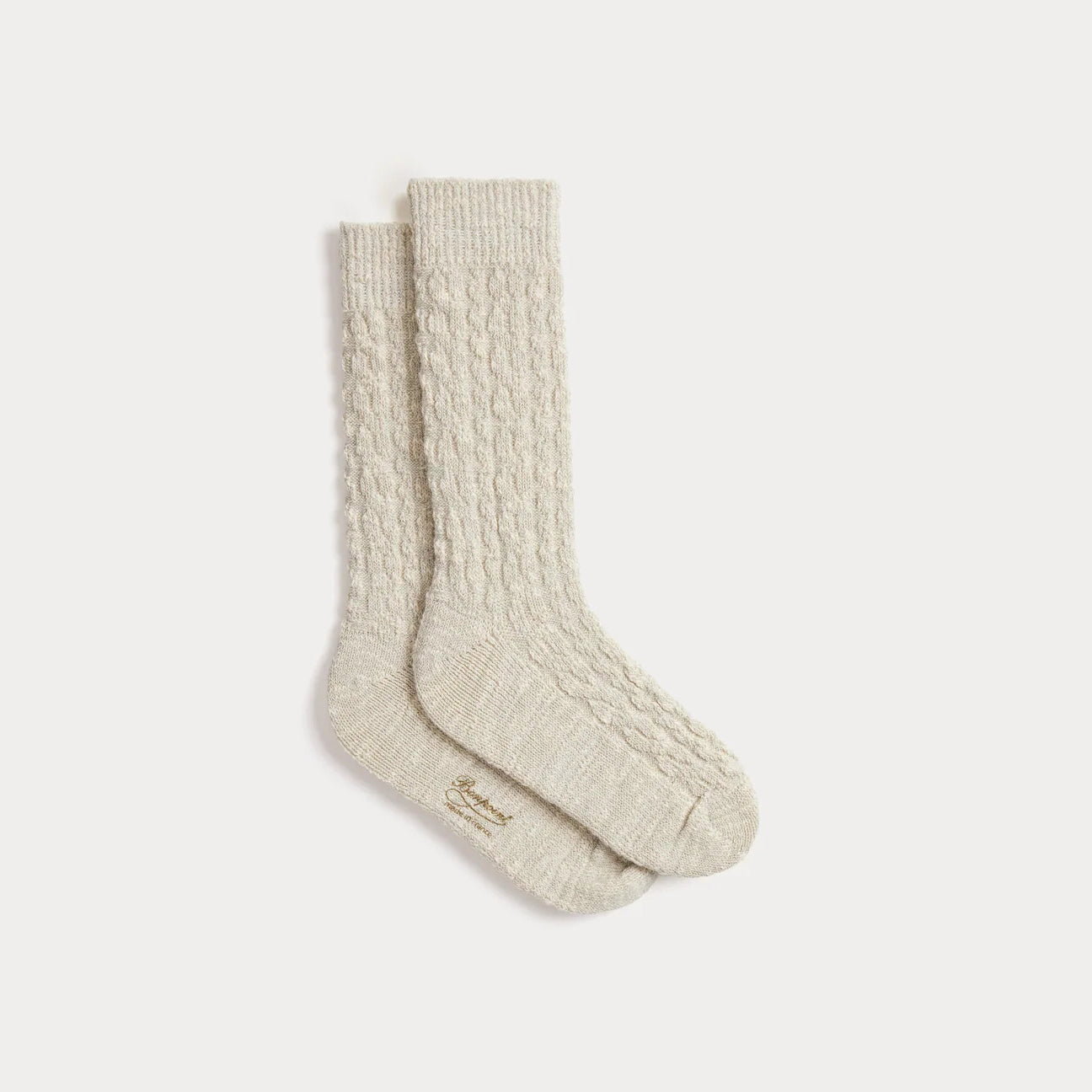 Girls Beige Cotton Socks