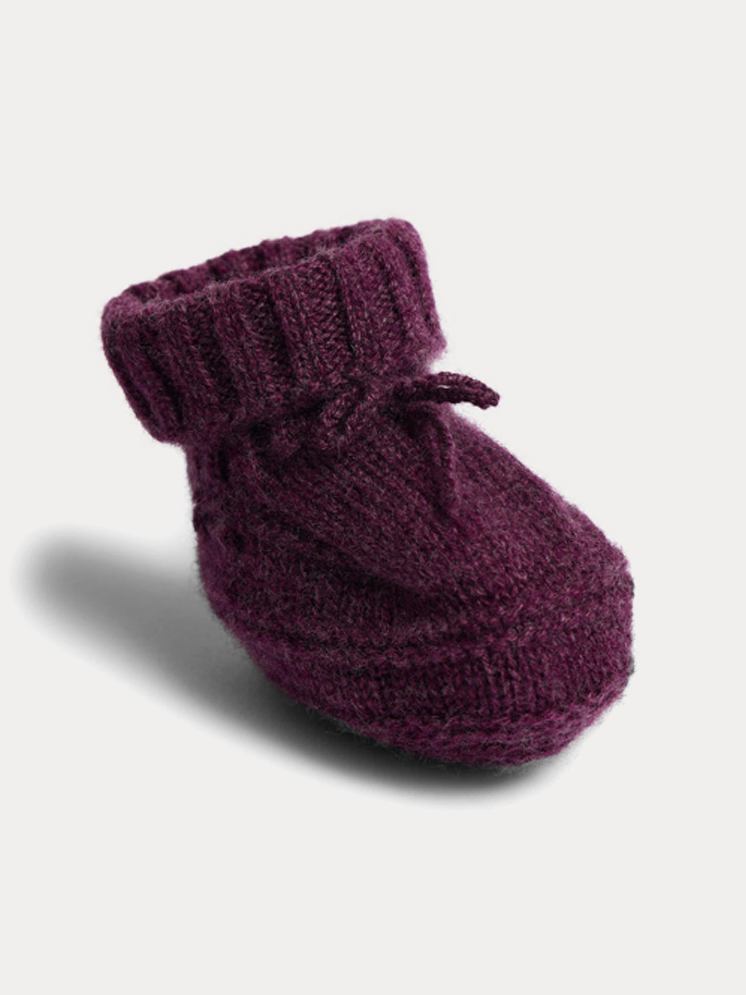 Baby Boys & Girls Purple Cashmere Shoes