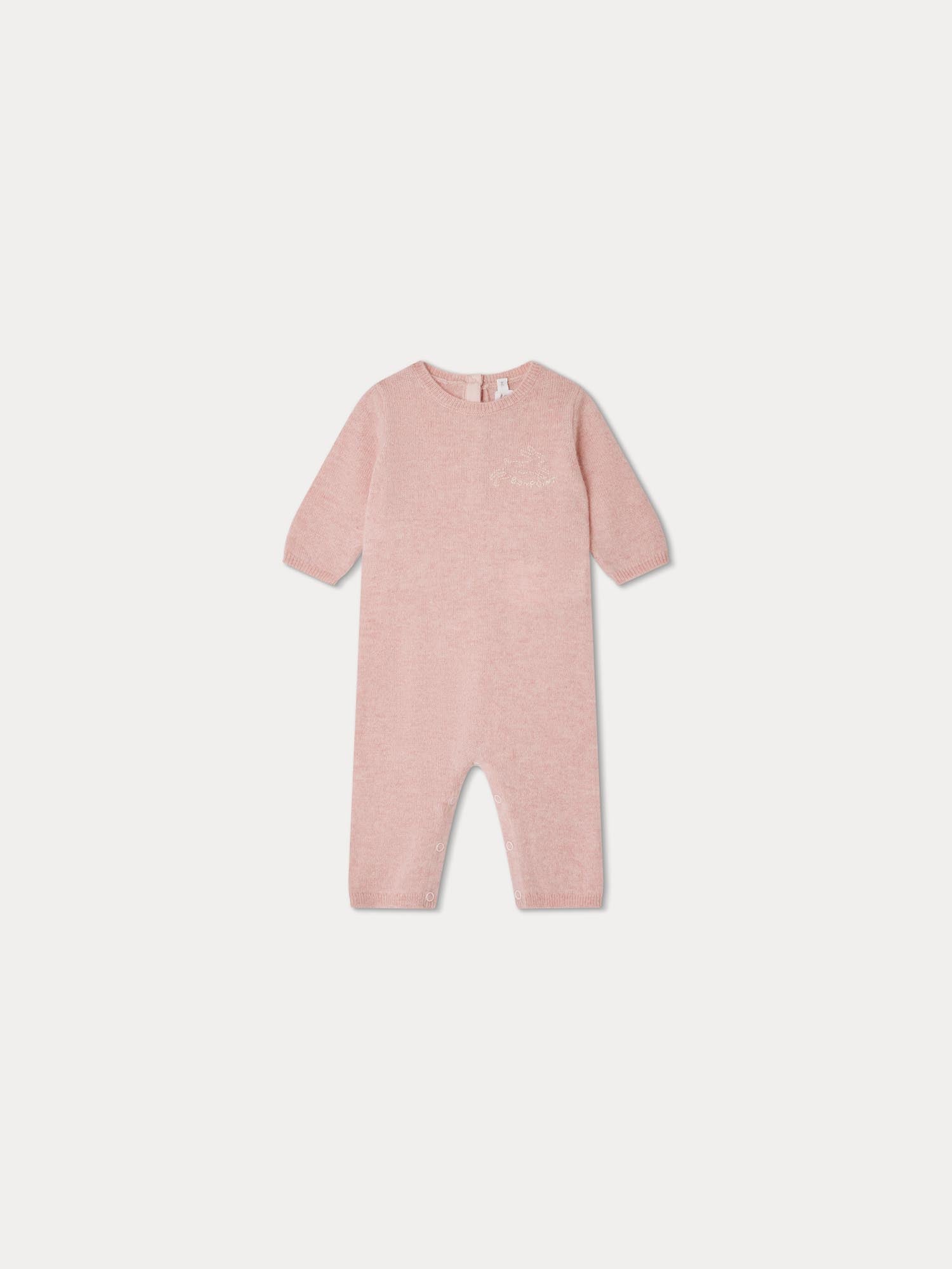 Baby Girls Pink Cashmere Babysuit