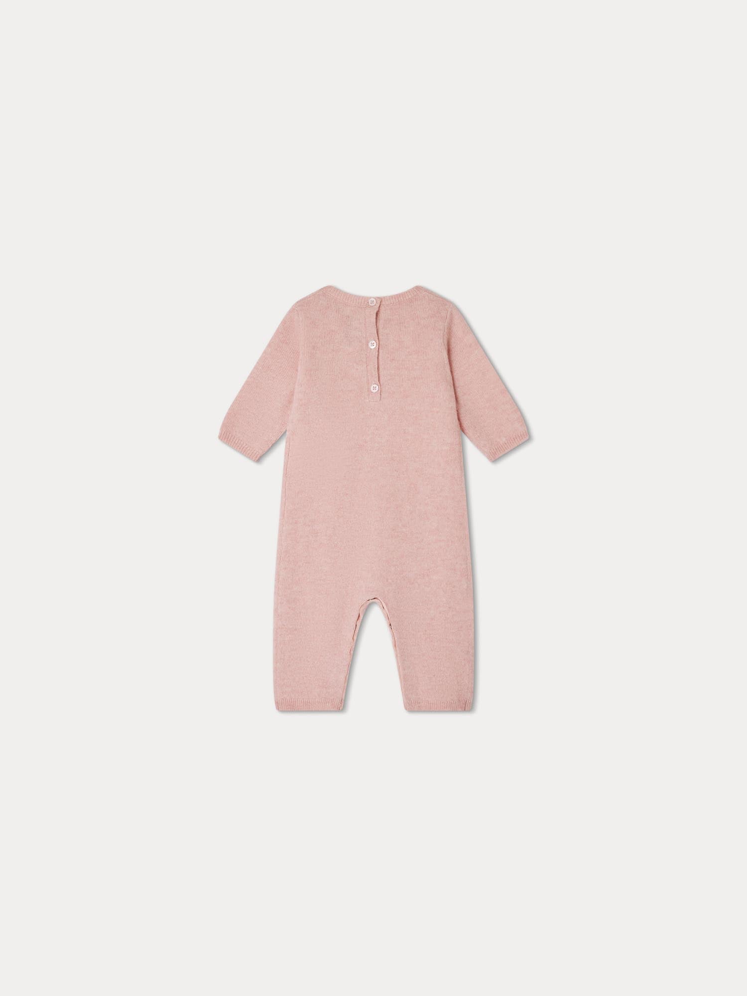 Baby Girls Pink Cashmere Babysuit