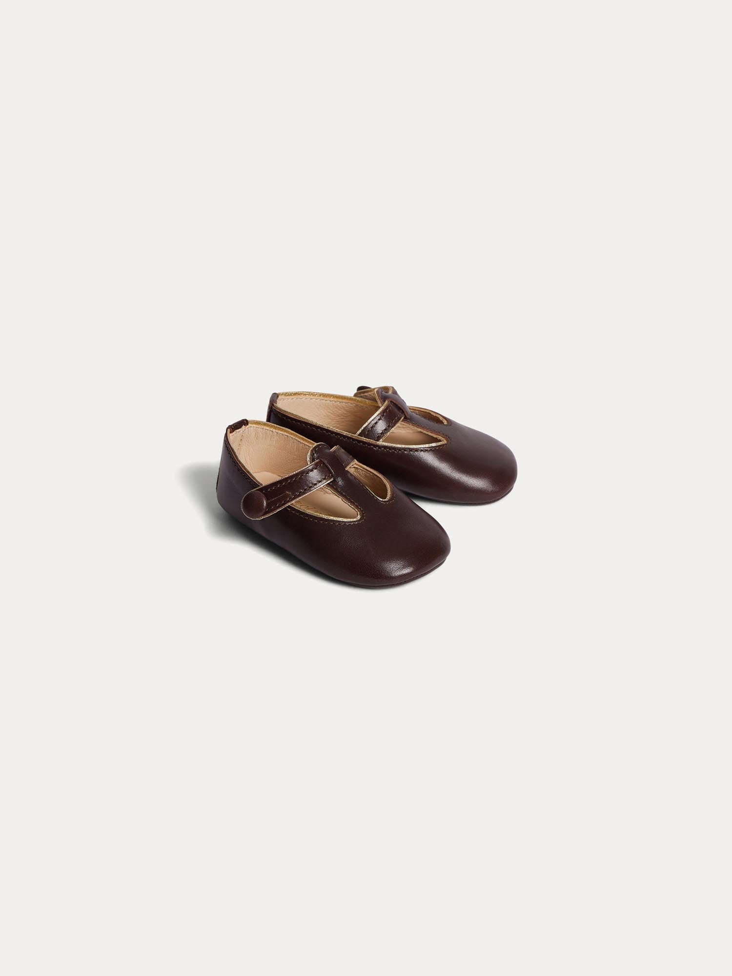 Baby Boys & Girls Coffee Flat Shoes