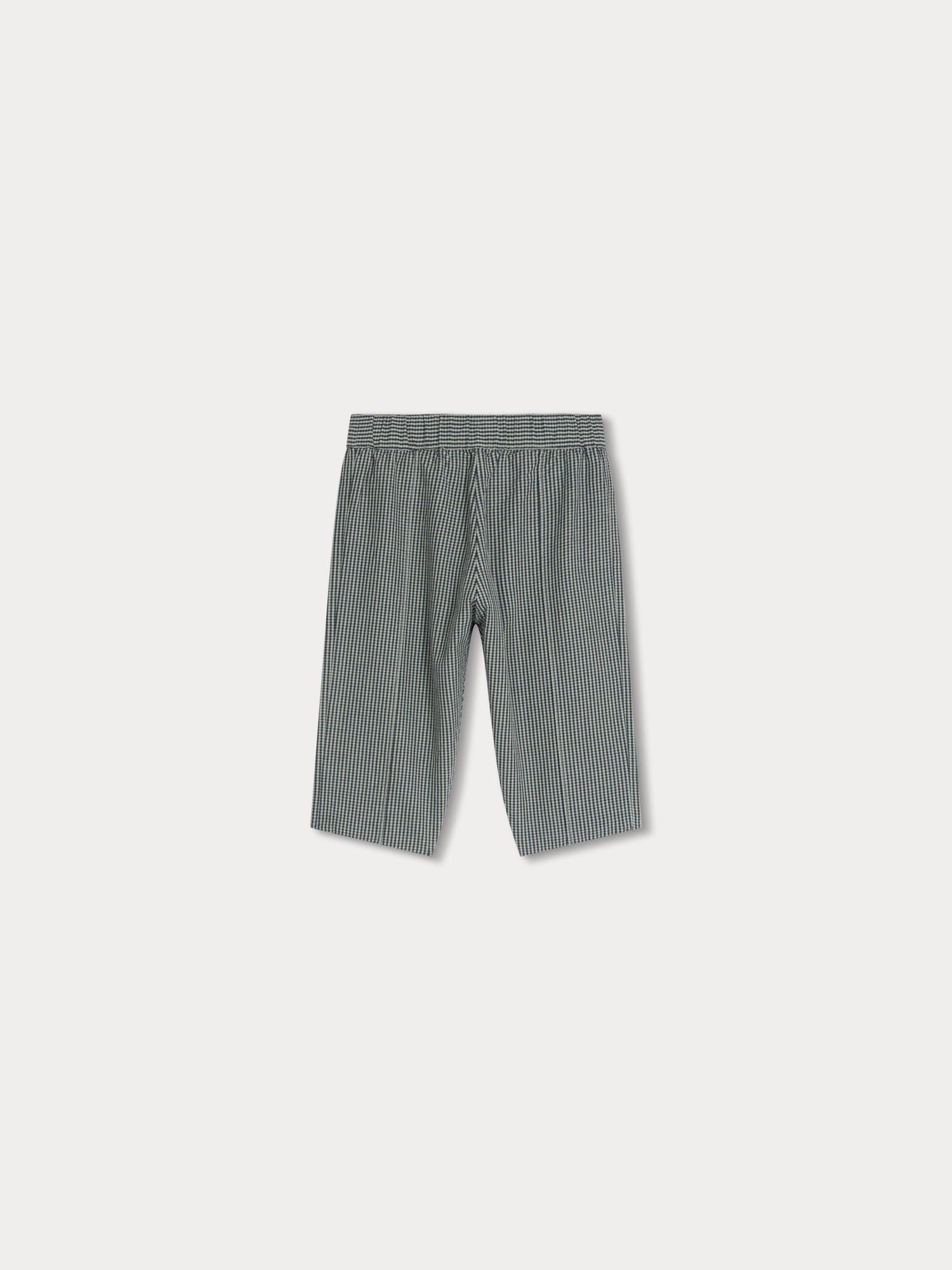 Baby Boys Green Check Cotton Trousers