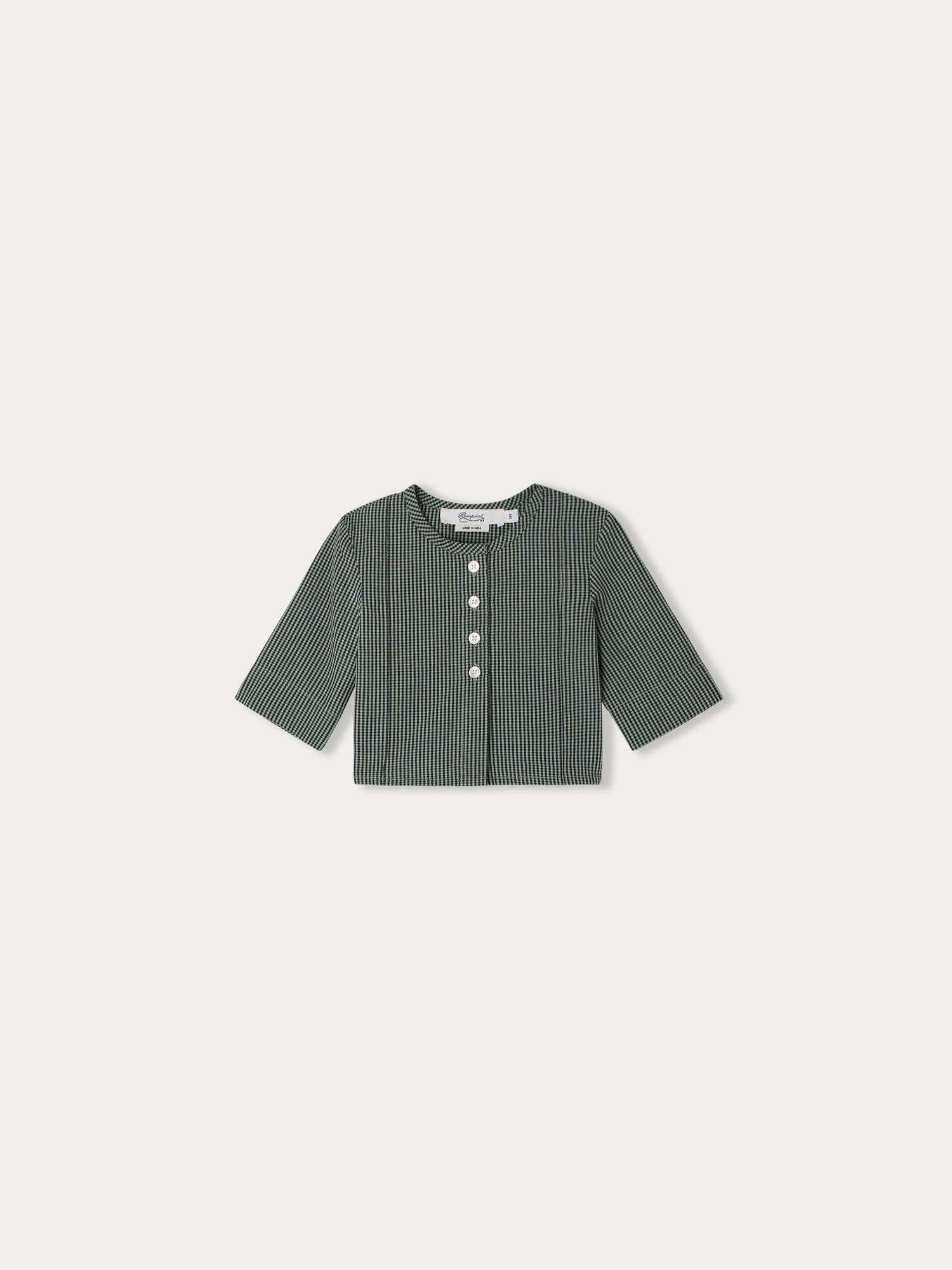 Baby Boys Green Check Cardigan