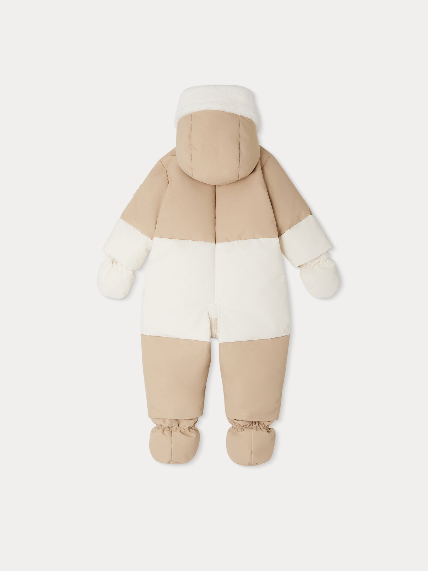 Baby Boys & Girls Beige Padded Babysuit