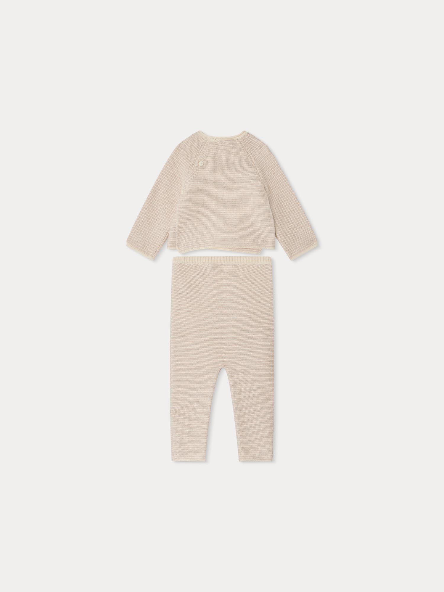 Baby Boys & Girls Beige Wool Set