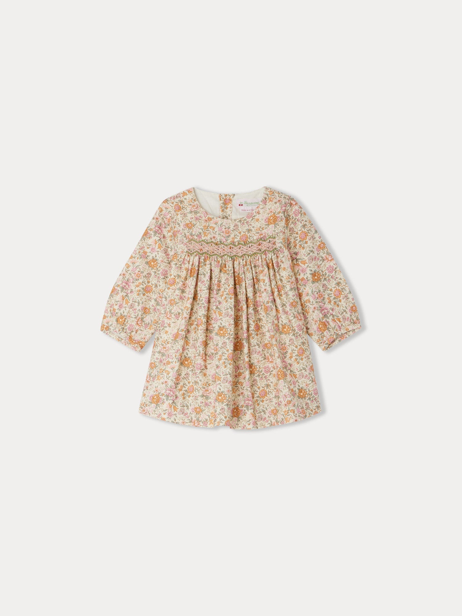 Baby Girls Pink Floral Cotton Dress