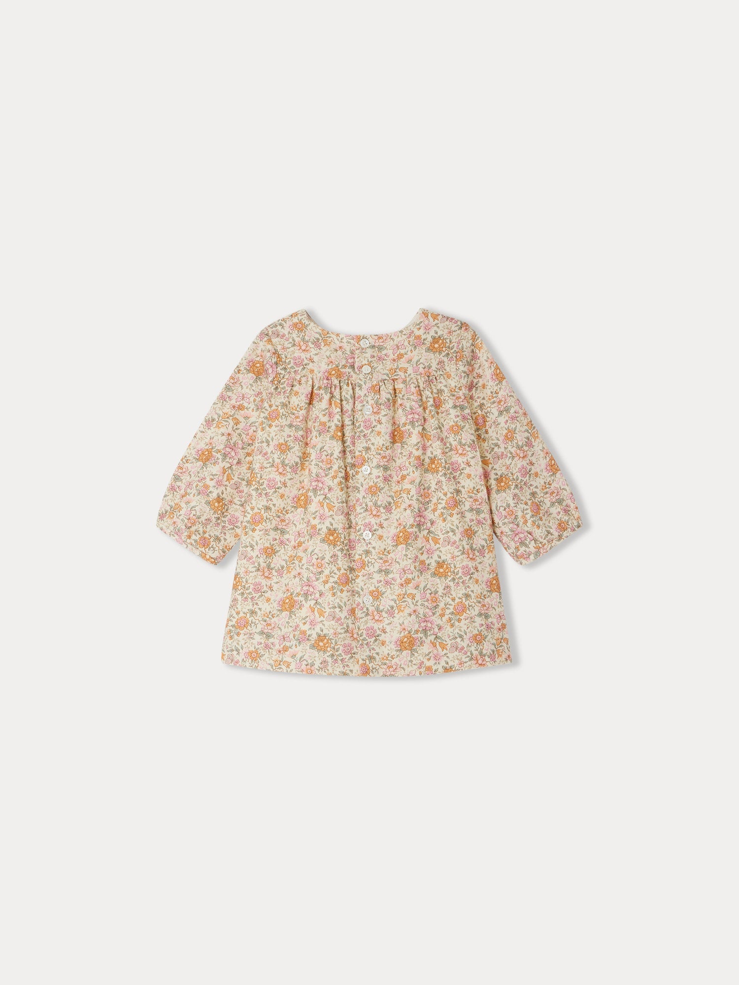 Baby Girls Pink Floral Cotton Dress