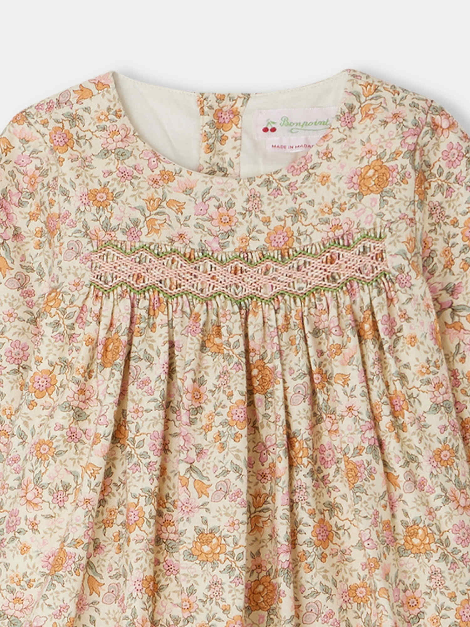 Baby Girls Pink Floral Cotton Dress