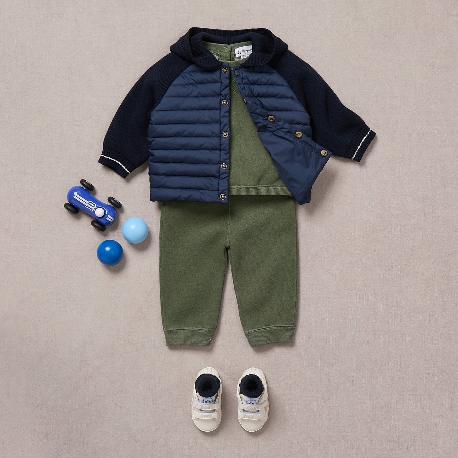 Baby Boys Navy Padded Coat