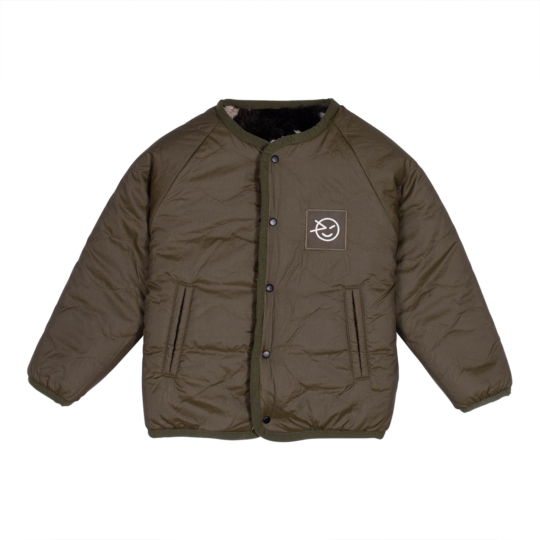 Boys & Girls Khaki Reversible Padded Jacket