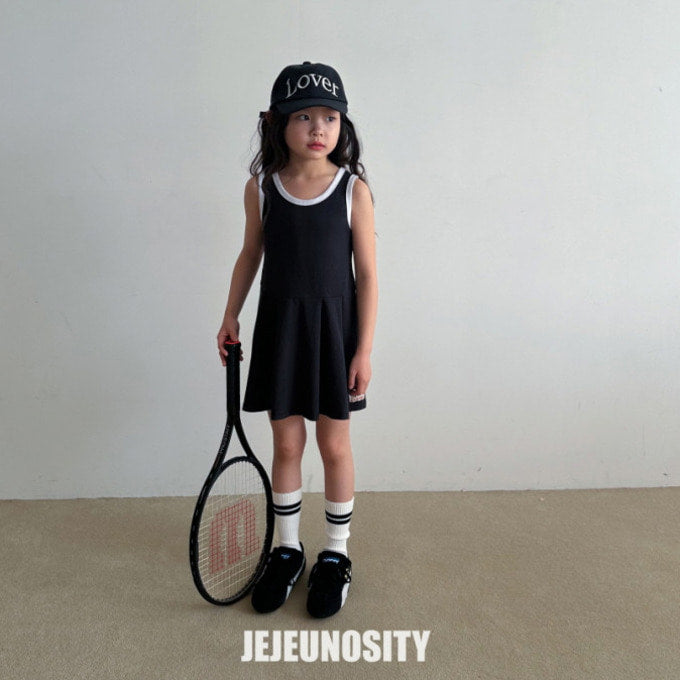 Girls Black Cotton Dress