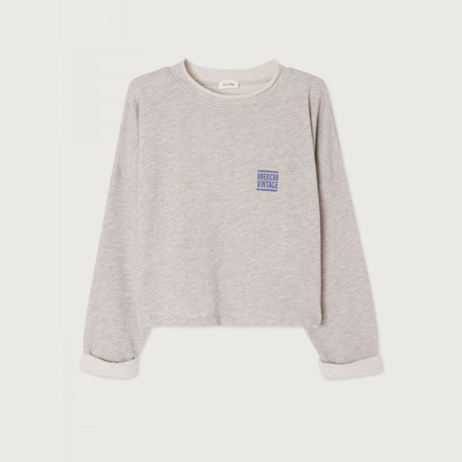 Women Grey Cotton Sweatshirt