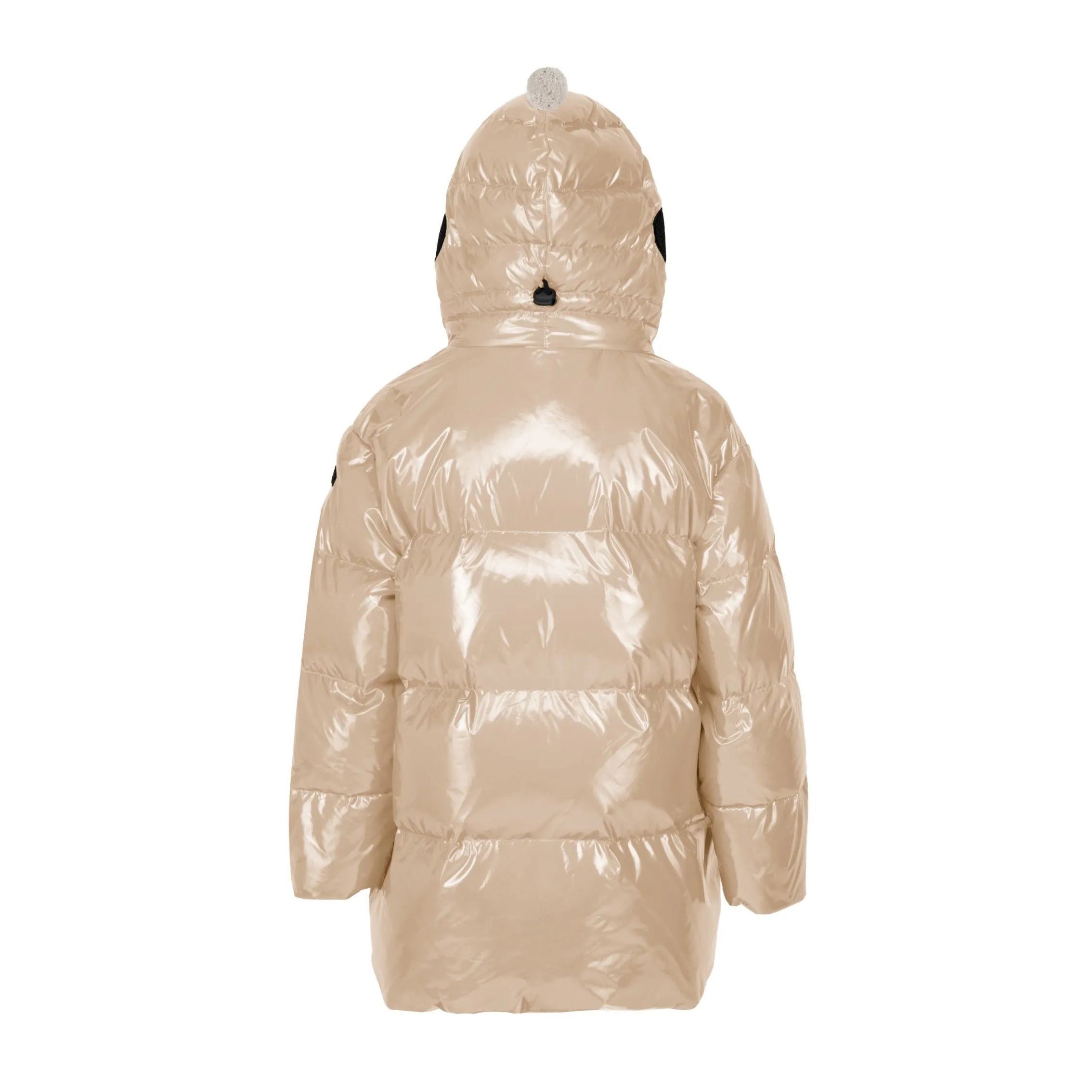 Girls Sand Glossy Padded Down Coat